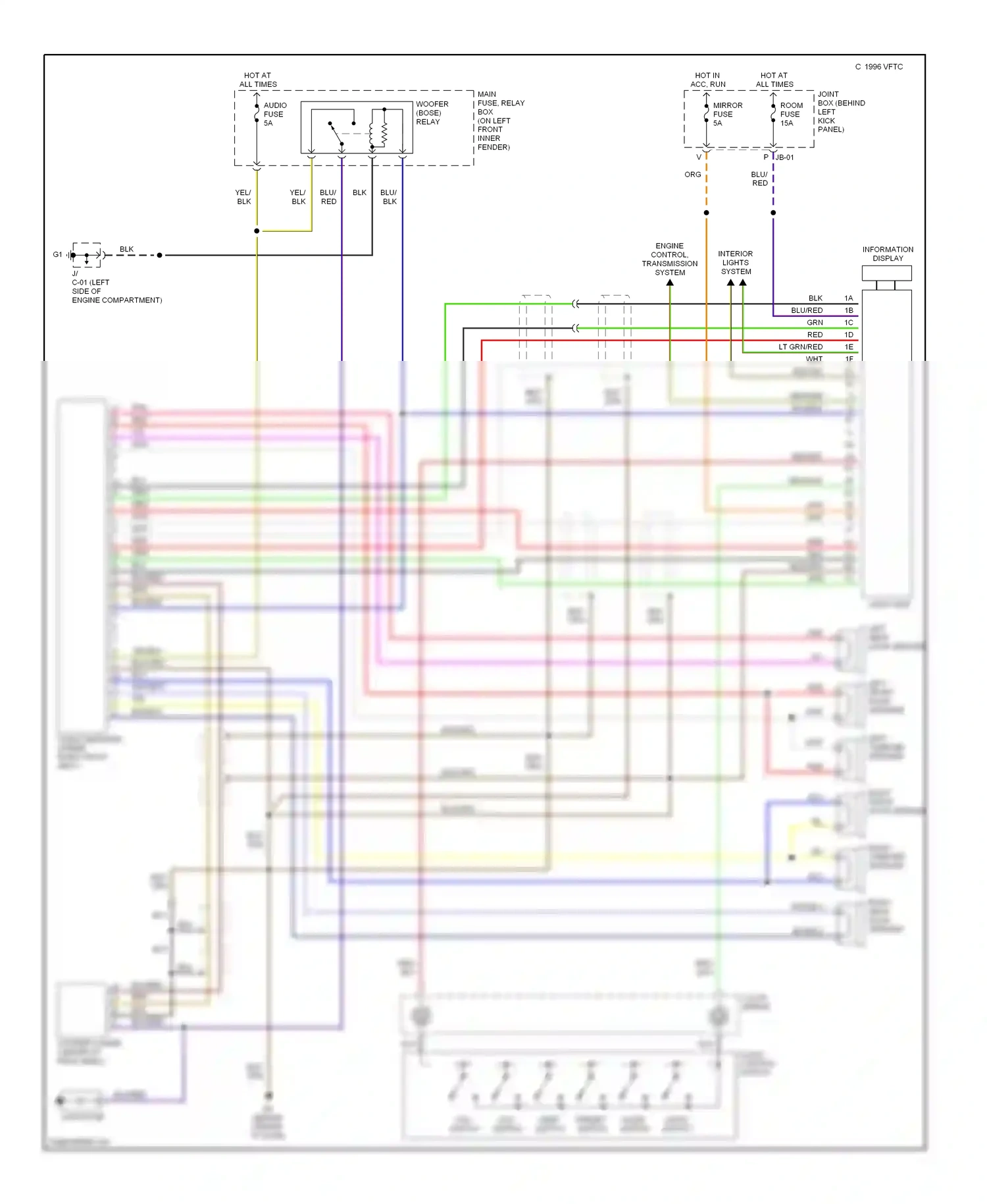 Mazda 6 GG (2002-2005) blu/blk wiring diagram  (15 of 18)