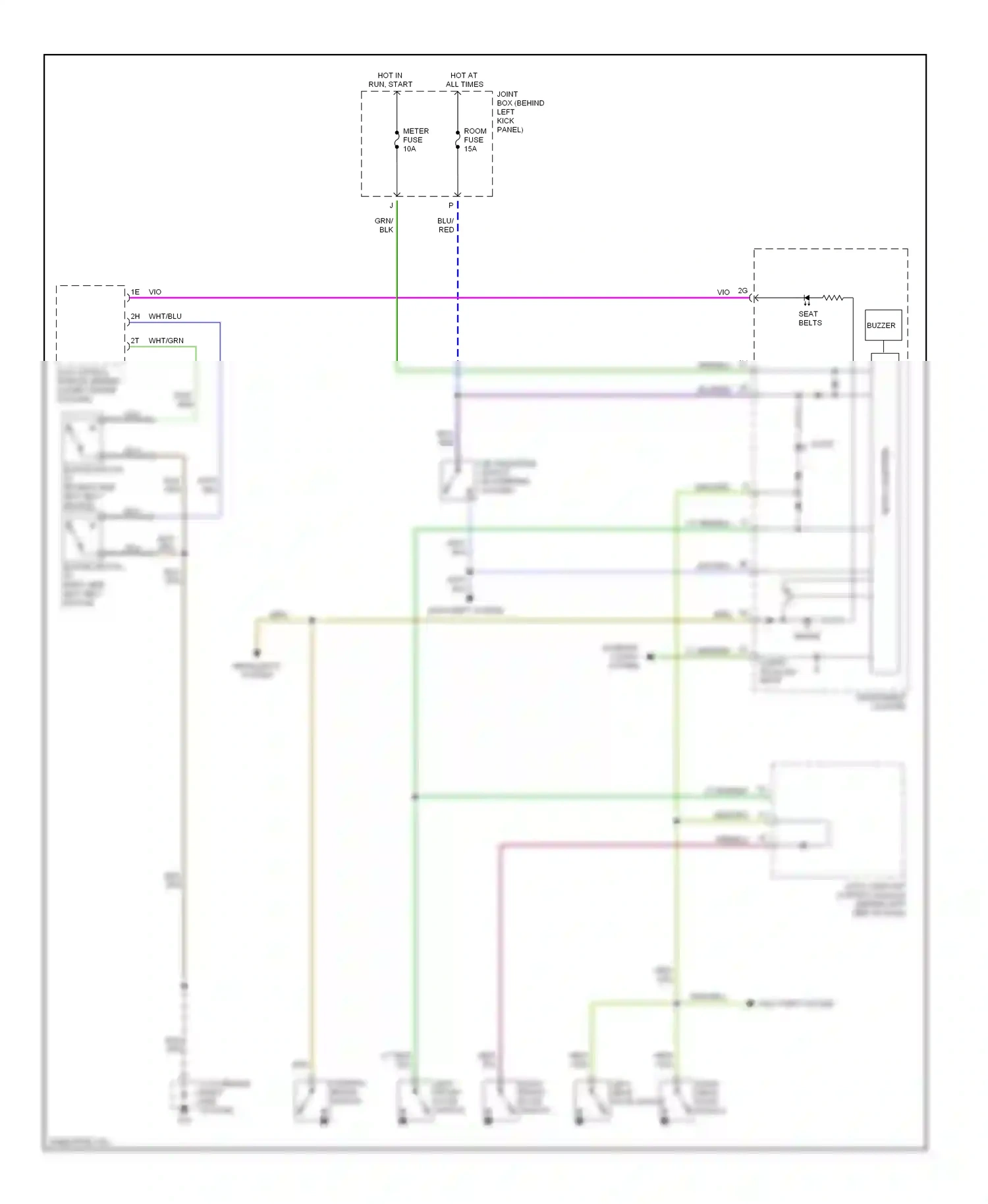 Mazda 6 GG (2002-2005) buzzer wiring diagram  (2 of 2)