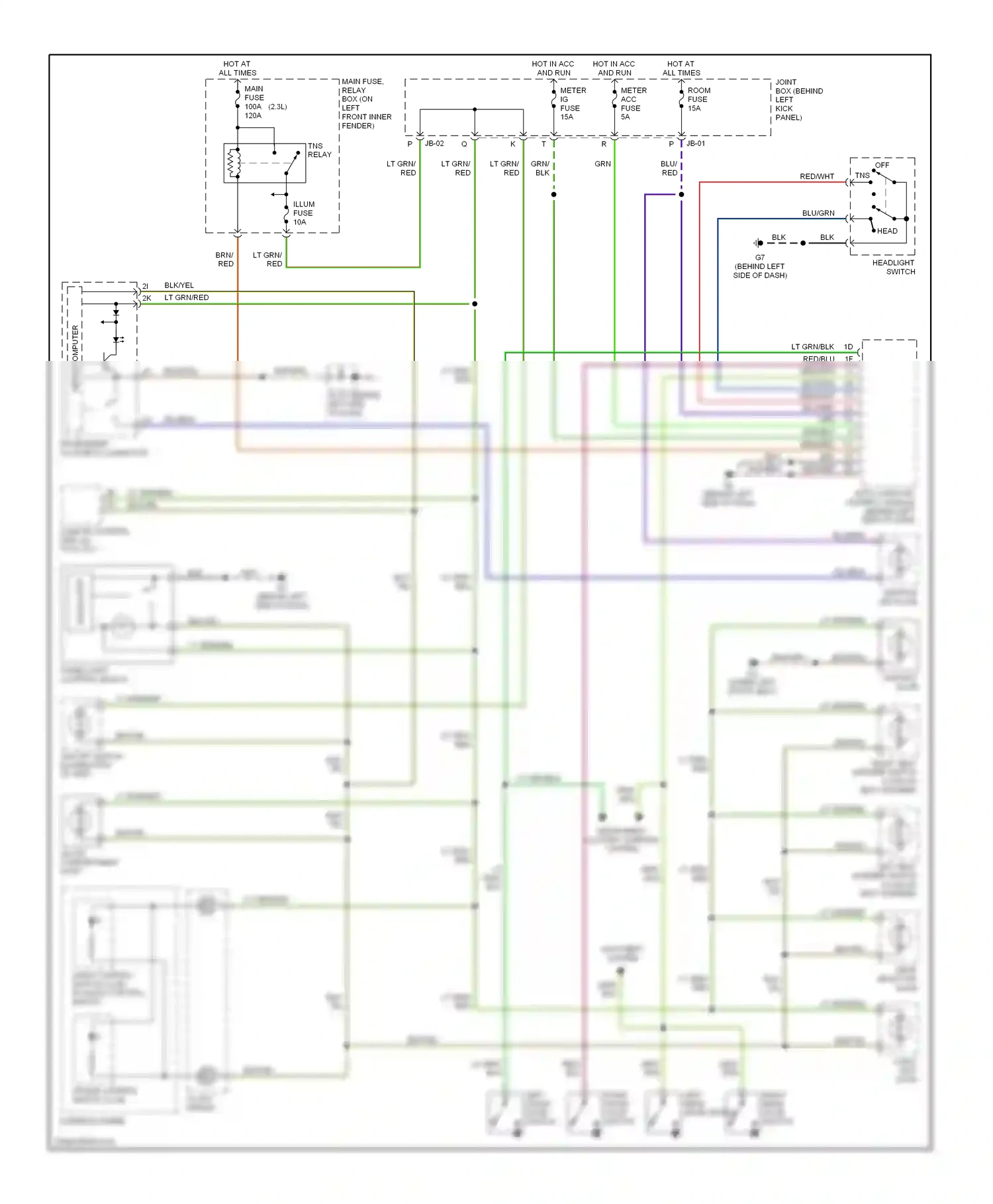 Mazda 6 GG (2002-2005) meter wiring diagram  (3 of 3)