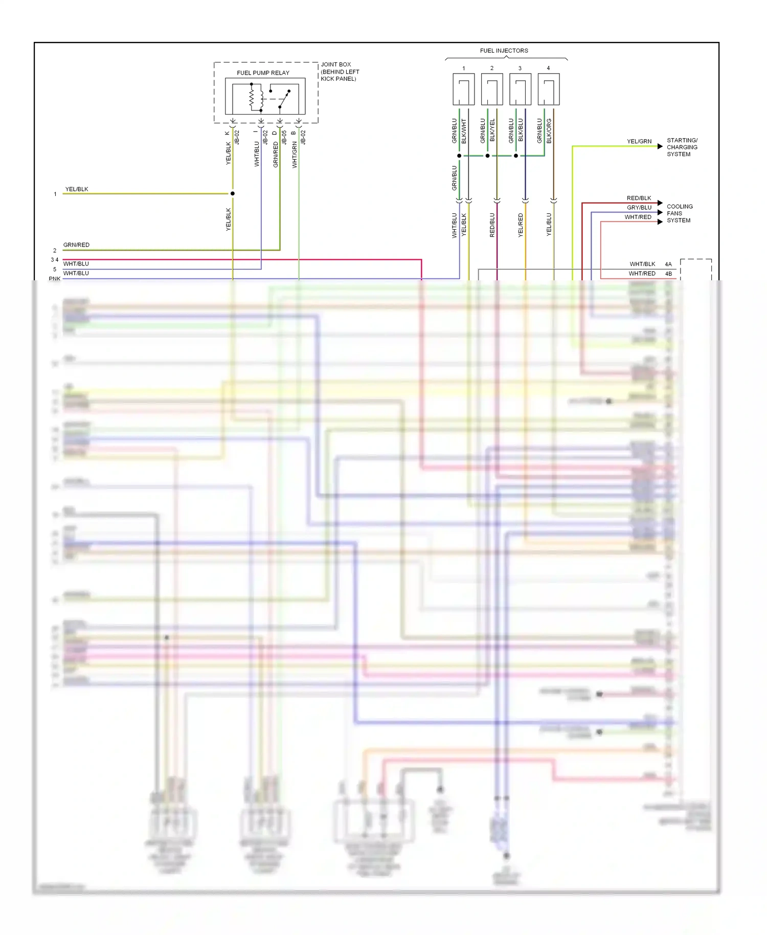 Mazda 6 GG (2002-2005) yel/blu wiring diagram  (3 of 4)
