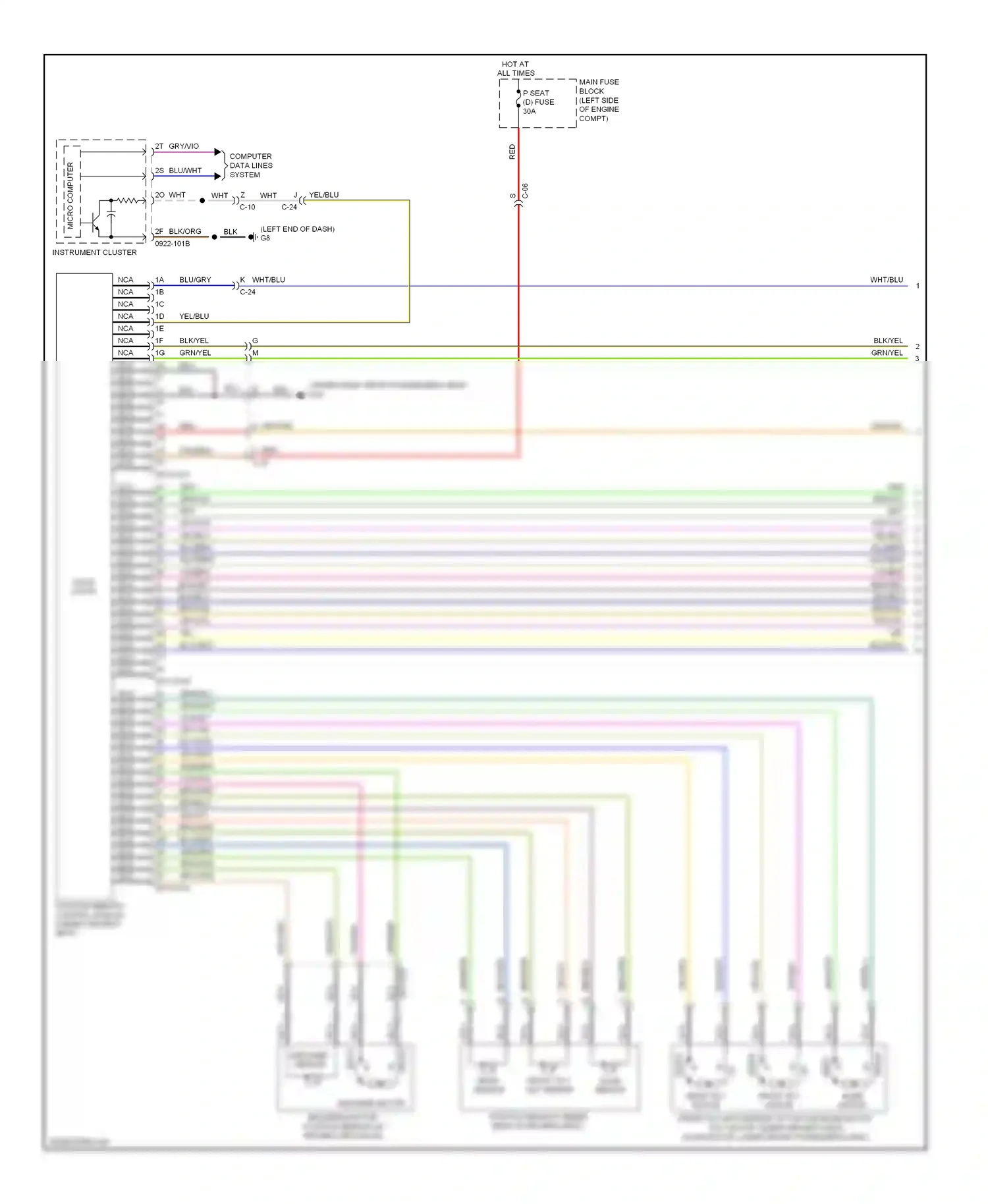 Mazda 6 GH facelift (2009-2013) back wiring diagram  (2 of 3)