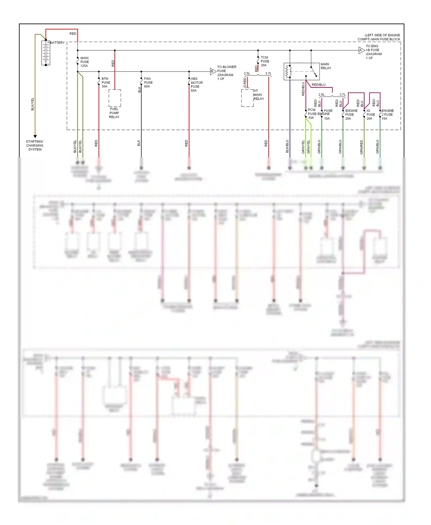 Mazda 6 GH facelift (2009-2013) blu red/ wiring diagram  (1 of 3)