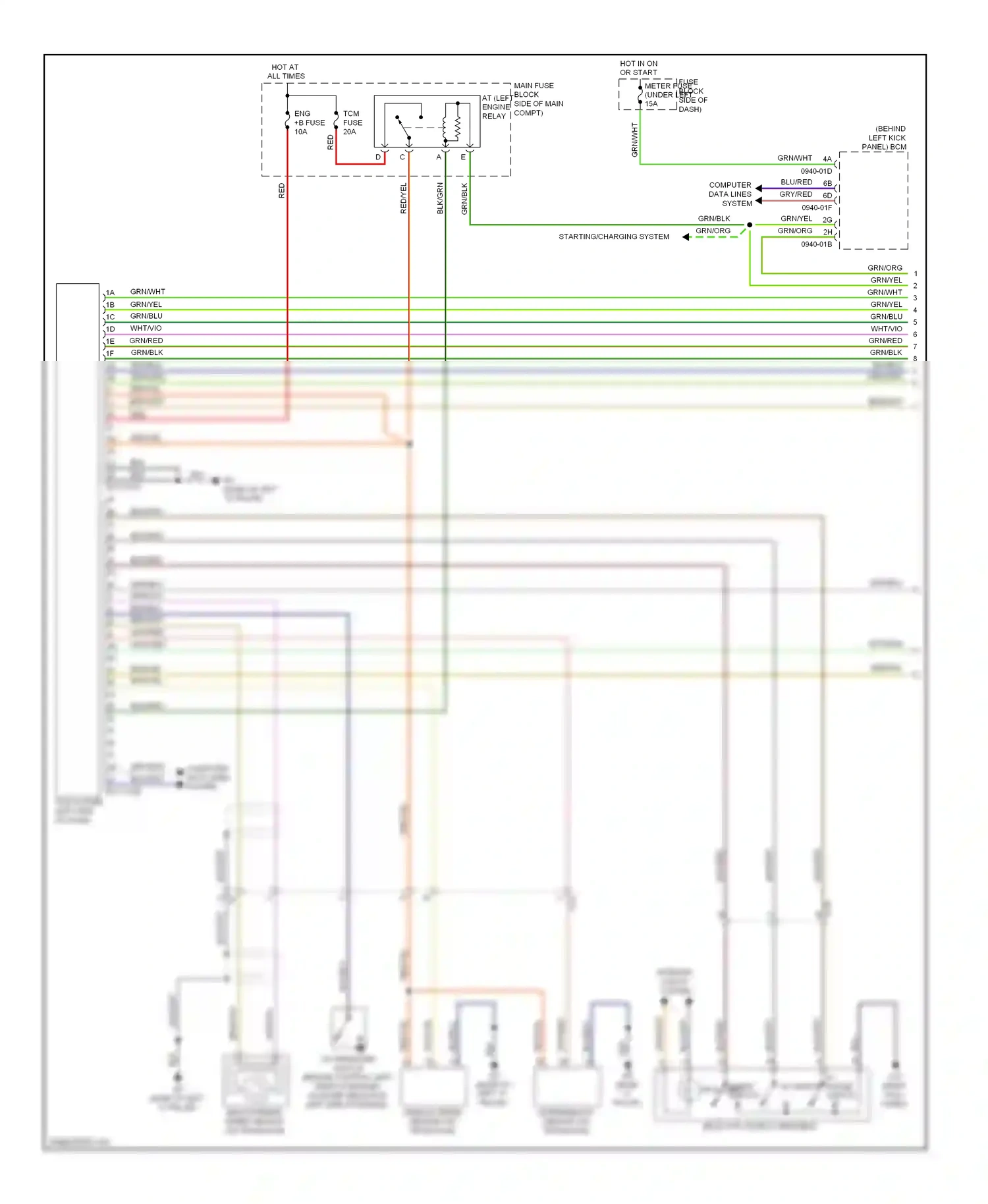 Mazda 6 GH facelift (2009-2013) brn/wht wiring diagram  (11 of 16)