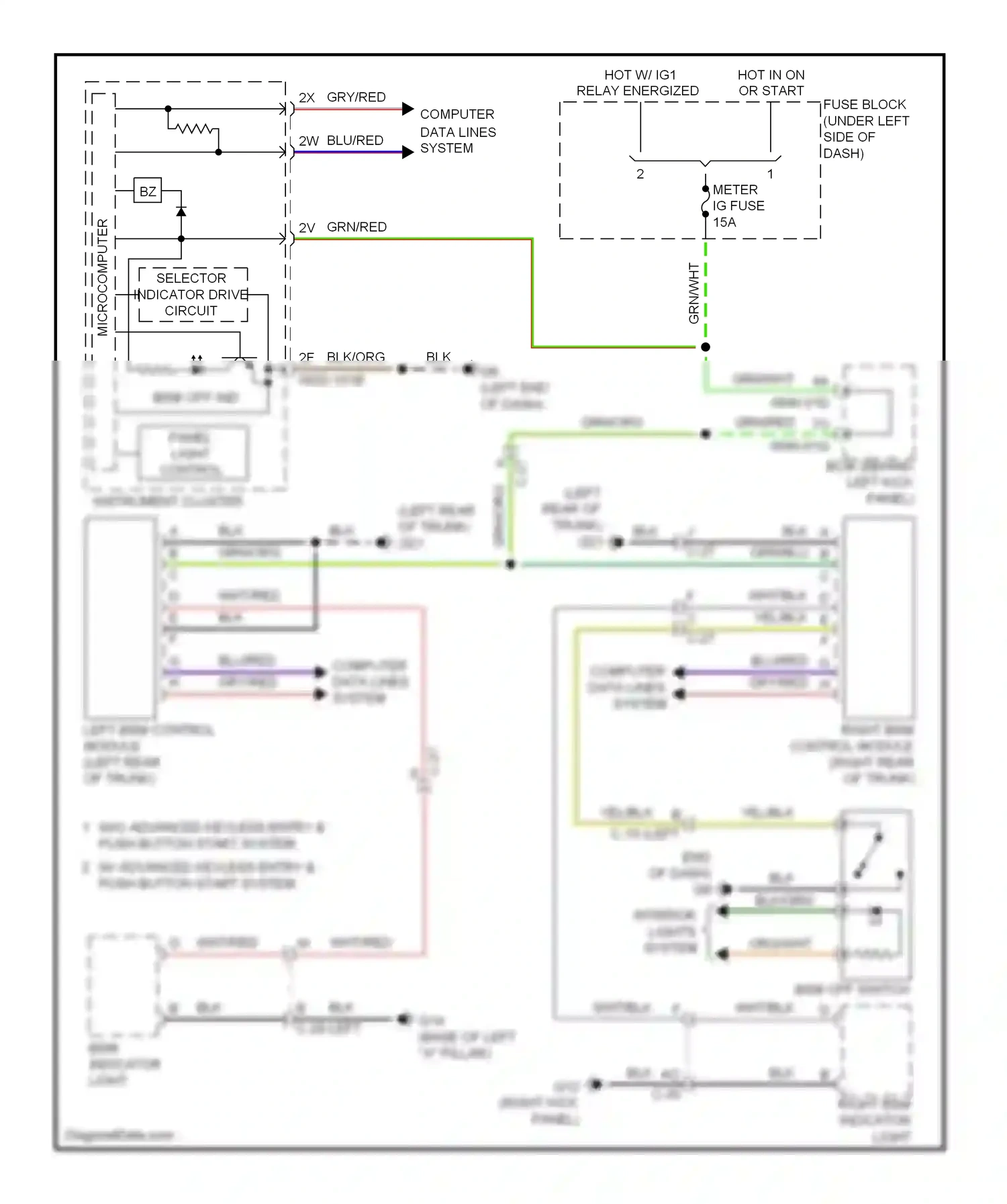 Mazda 6 GH facelift (2009-2013) bsm off ind wiring diagram  (1 of 2)