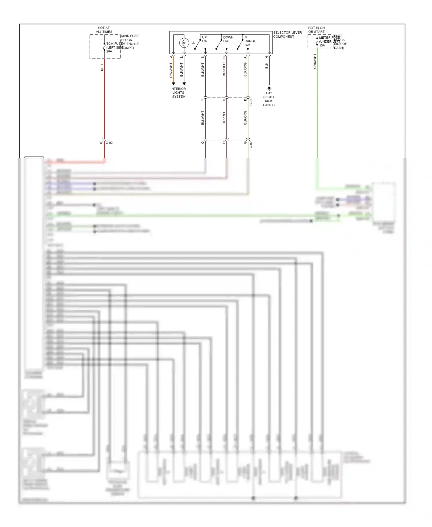Mazda 6 GH facelift (2009-2013) down sw wiring diagram  (1 of 1)