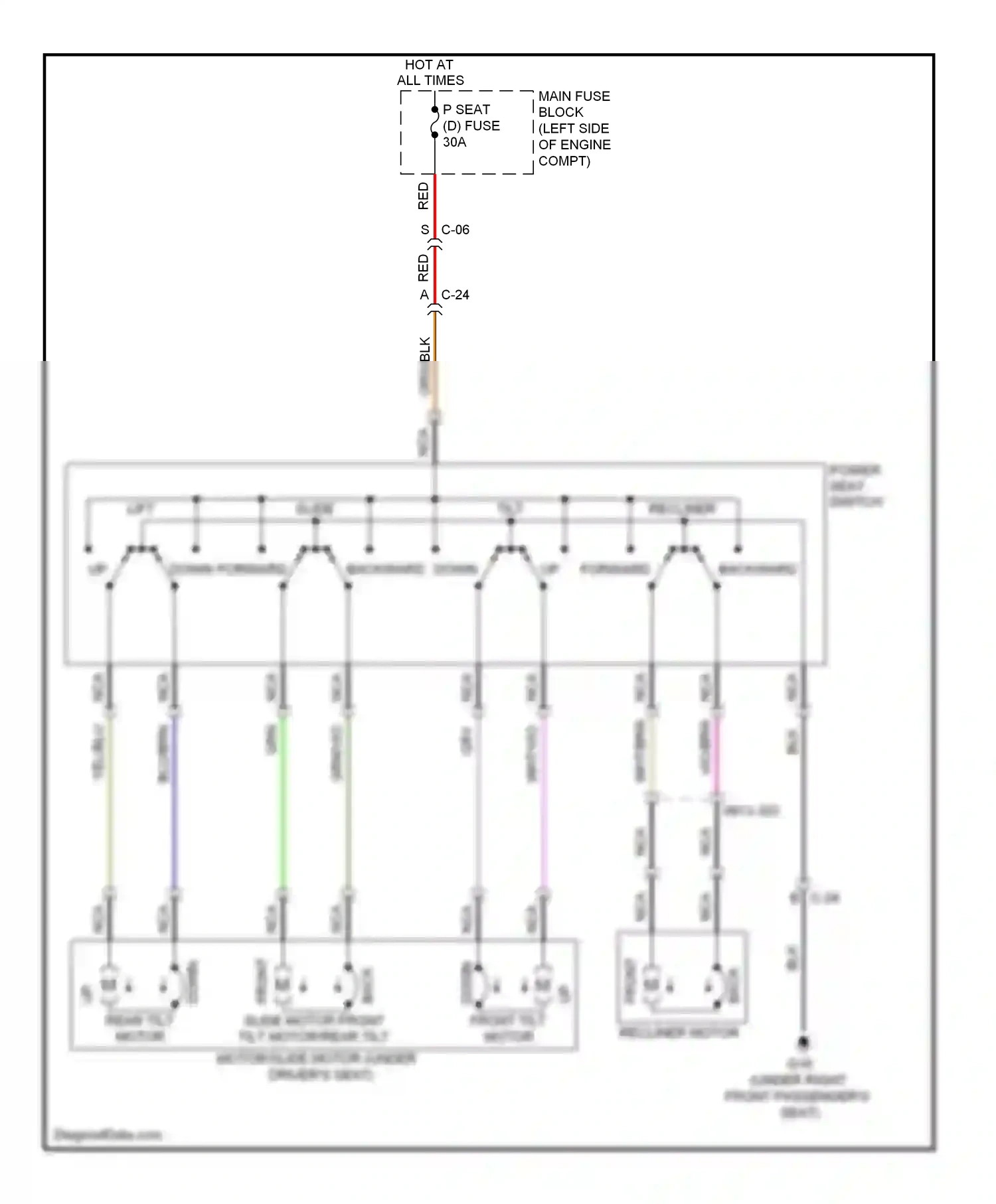 Mazda 6 GH facelift (2009-2013) down wiring diagram  (1 of 4)