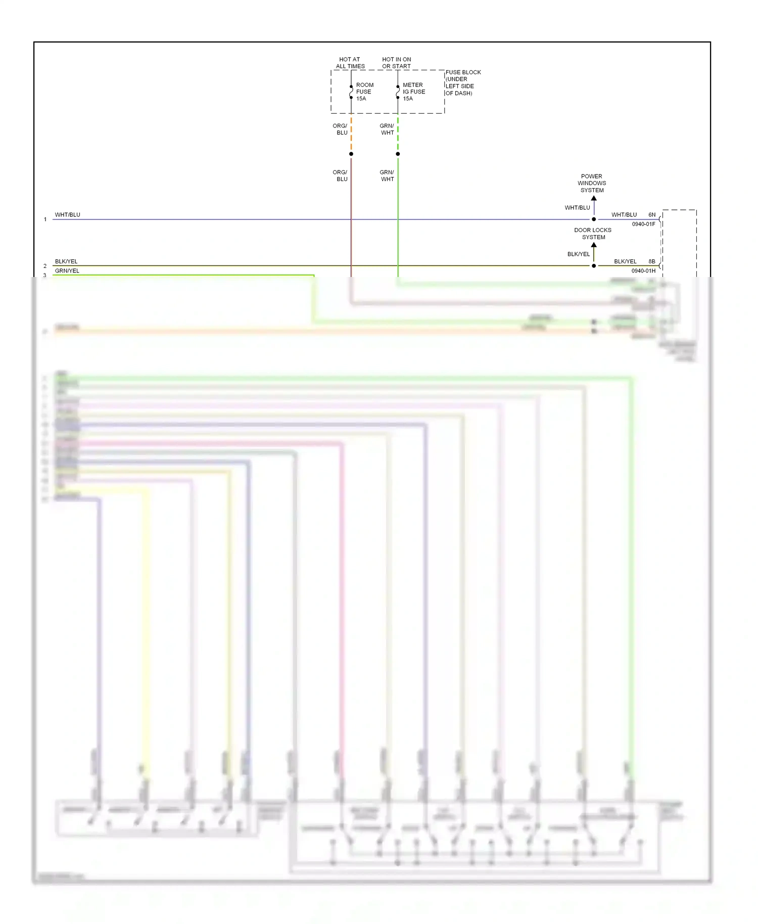 Mazda 6 GH facelift (2009-2013) down wiring diagram  (3 of 4)