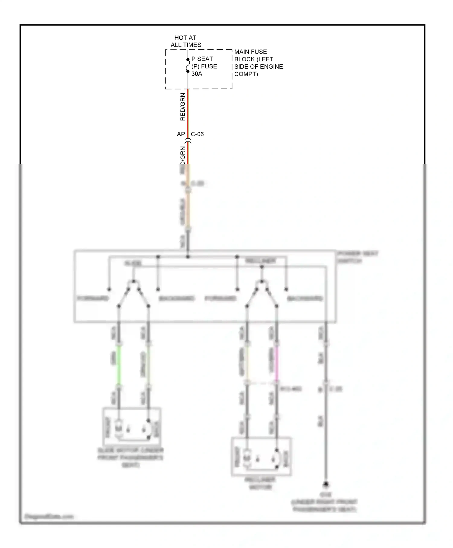 Mazda 6 GH facelift (2009-2013) front wiring diagram  (3 of 3)