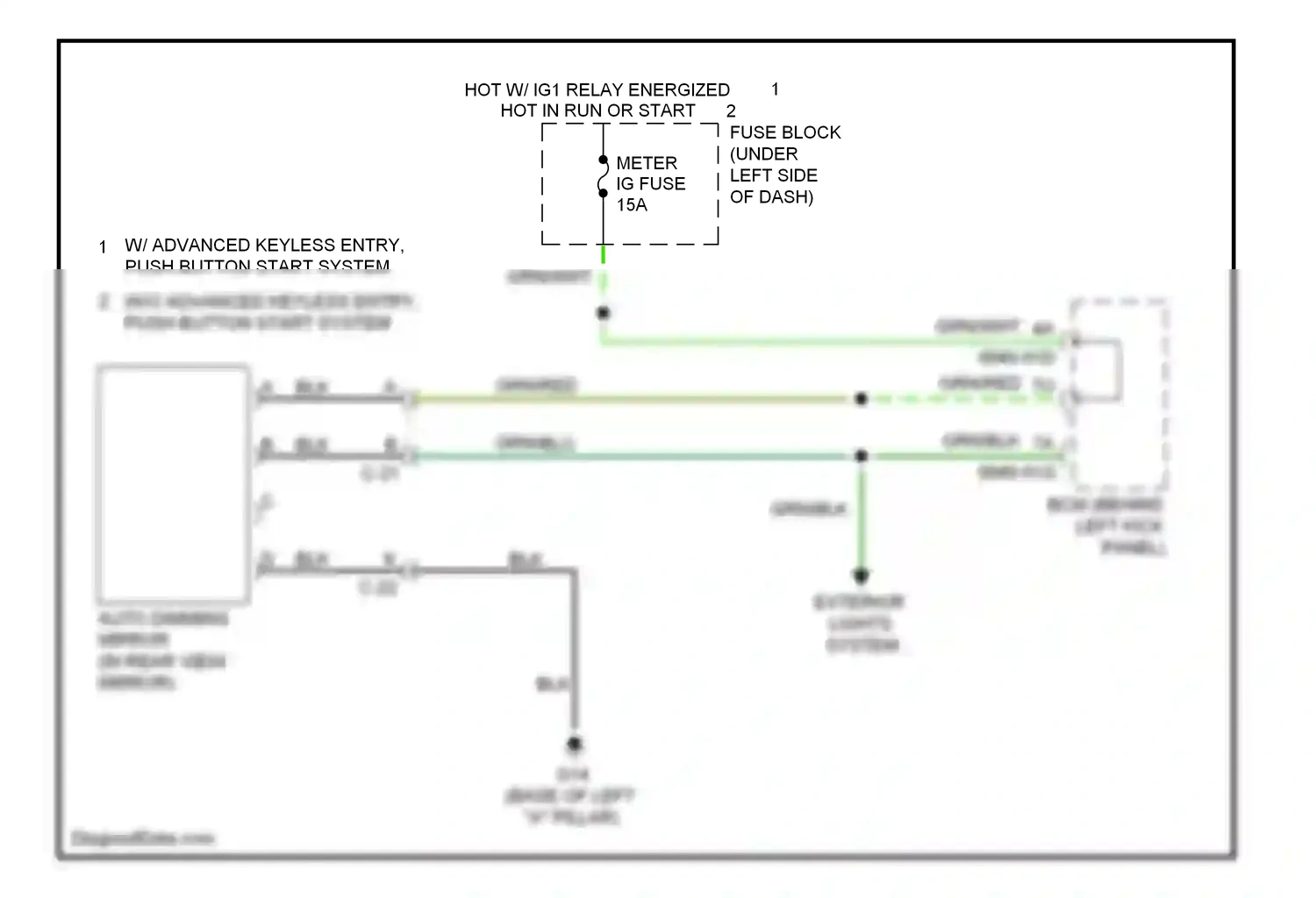 Mazda 6 GH facelift (2009-2013) grn/wht wiring diagram  (35 of 42)