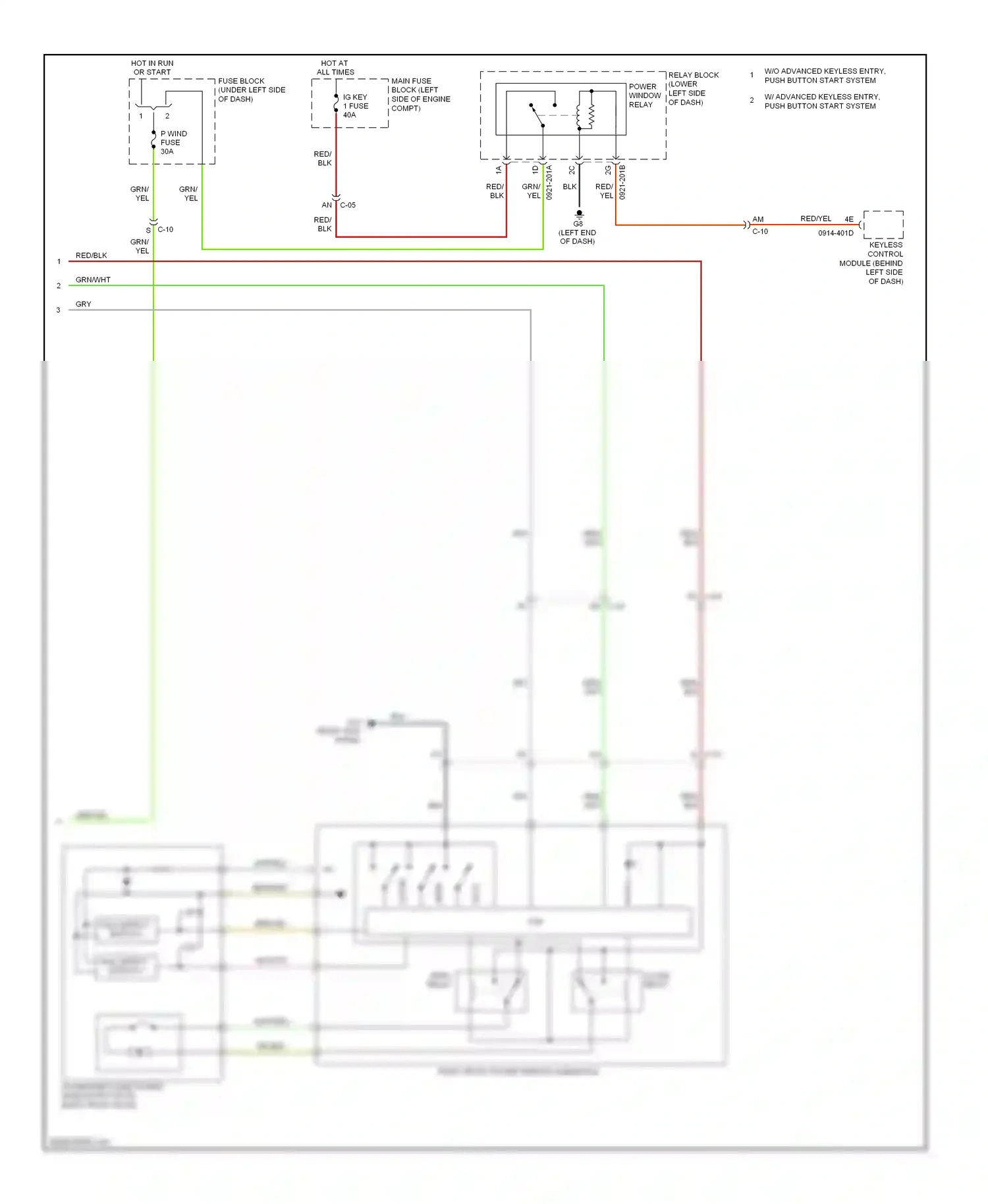 Mazda 6 GH facelift (2009-2013) grn/wht wiring diagram  (38 of 42)