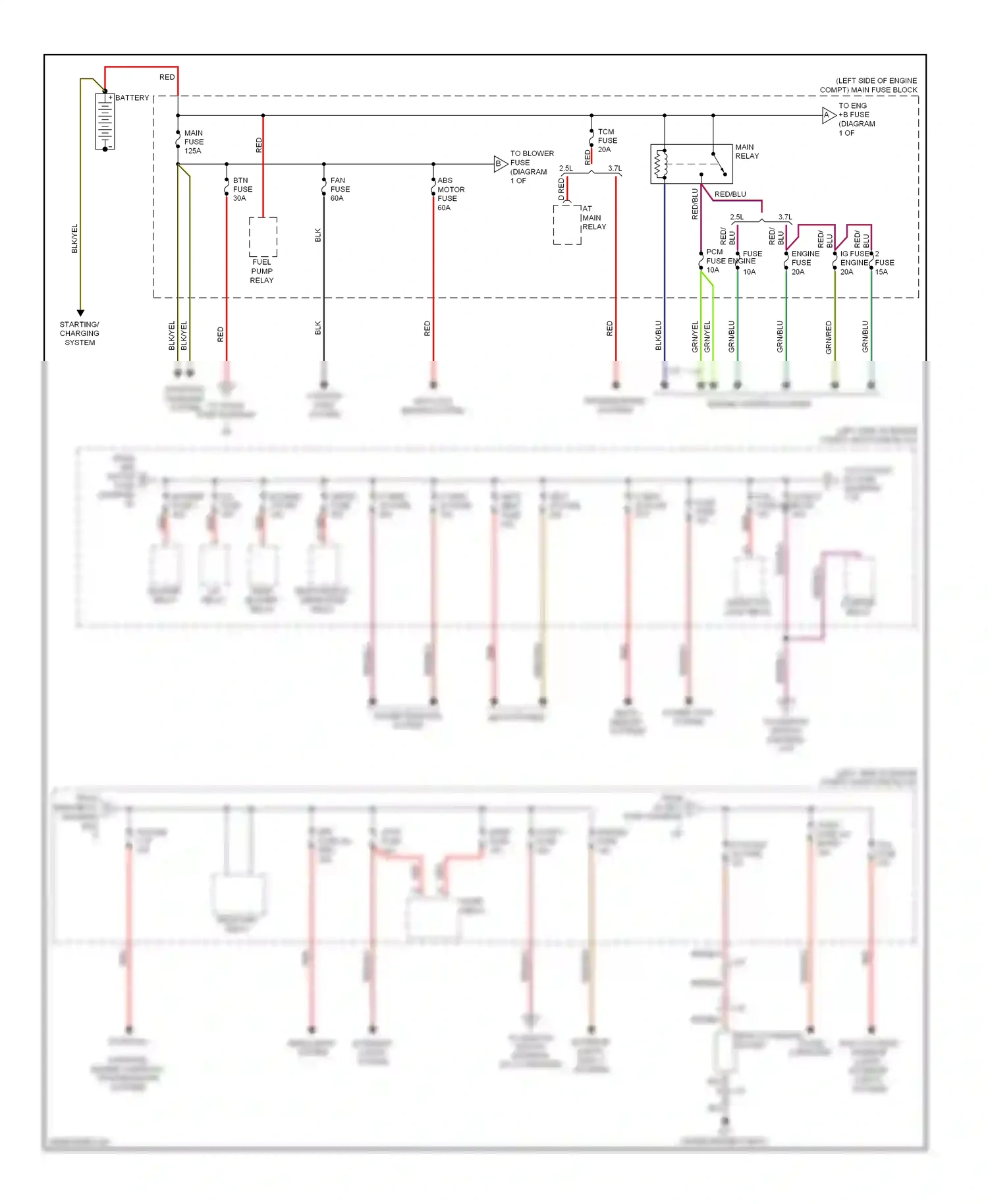 Mazda 6 GH facelift (2009-2013) horn relay wiring diagram  (3 of 3)