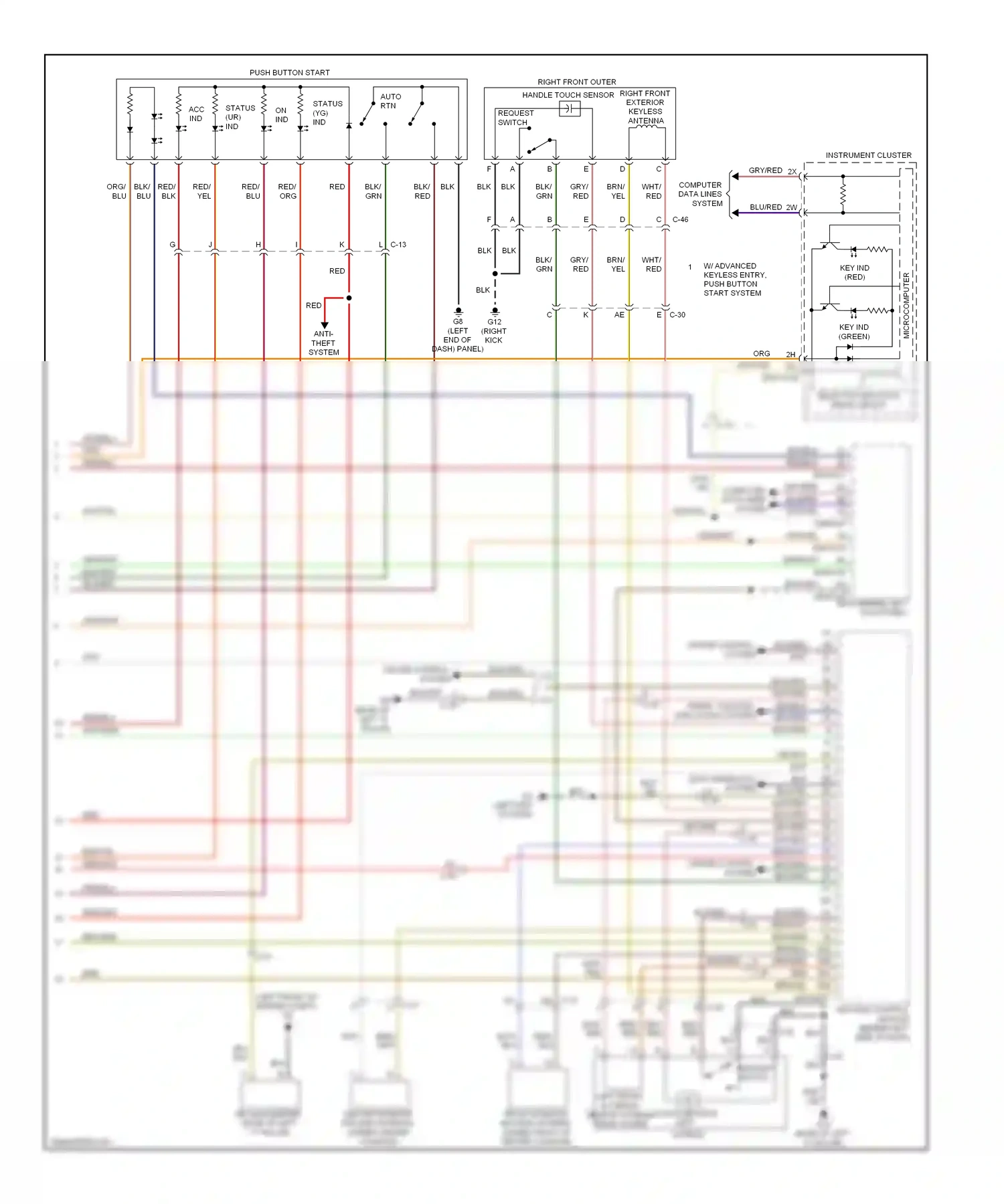 Mazda 6 GH facelift (2009-2013) key ind wiring diagram  (1 of 1)