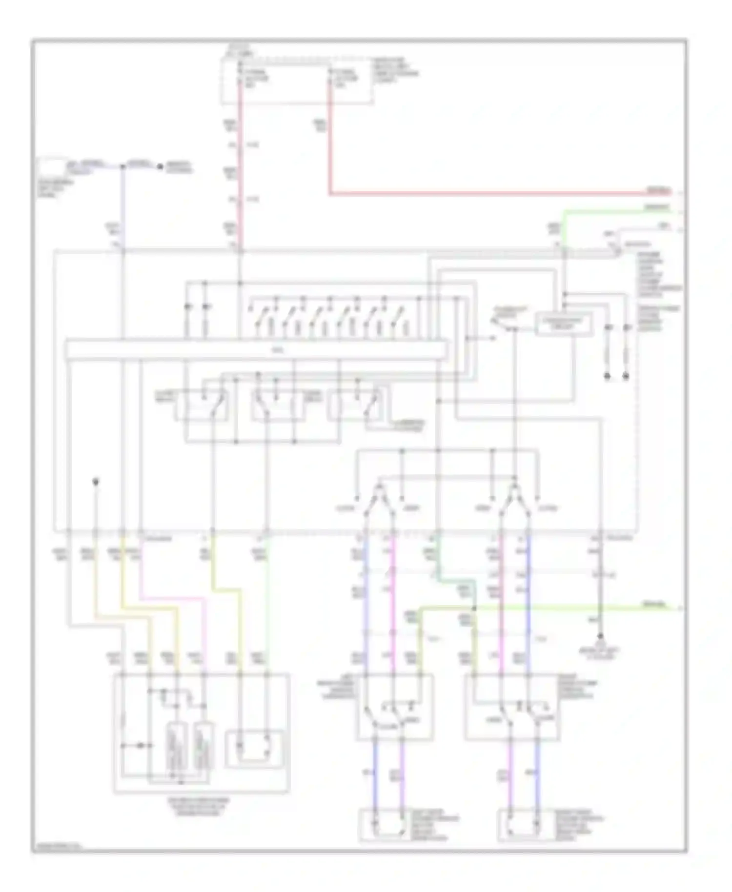 Wiring diagram left rear power window subswitch for Mazda 6 GH facelift (2009-2013) (1 of 1)