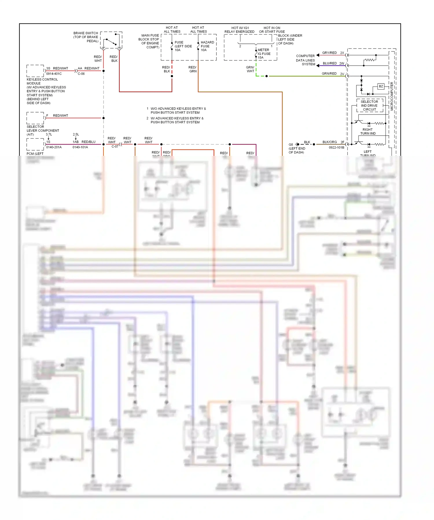 Mazda 6 GH facelift (2009-2013) left wiring diagram  (1 of 3)