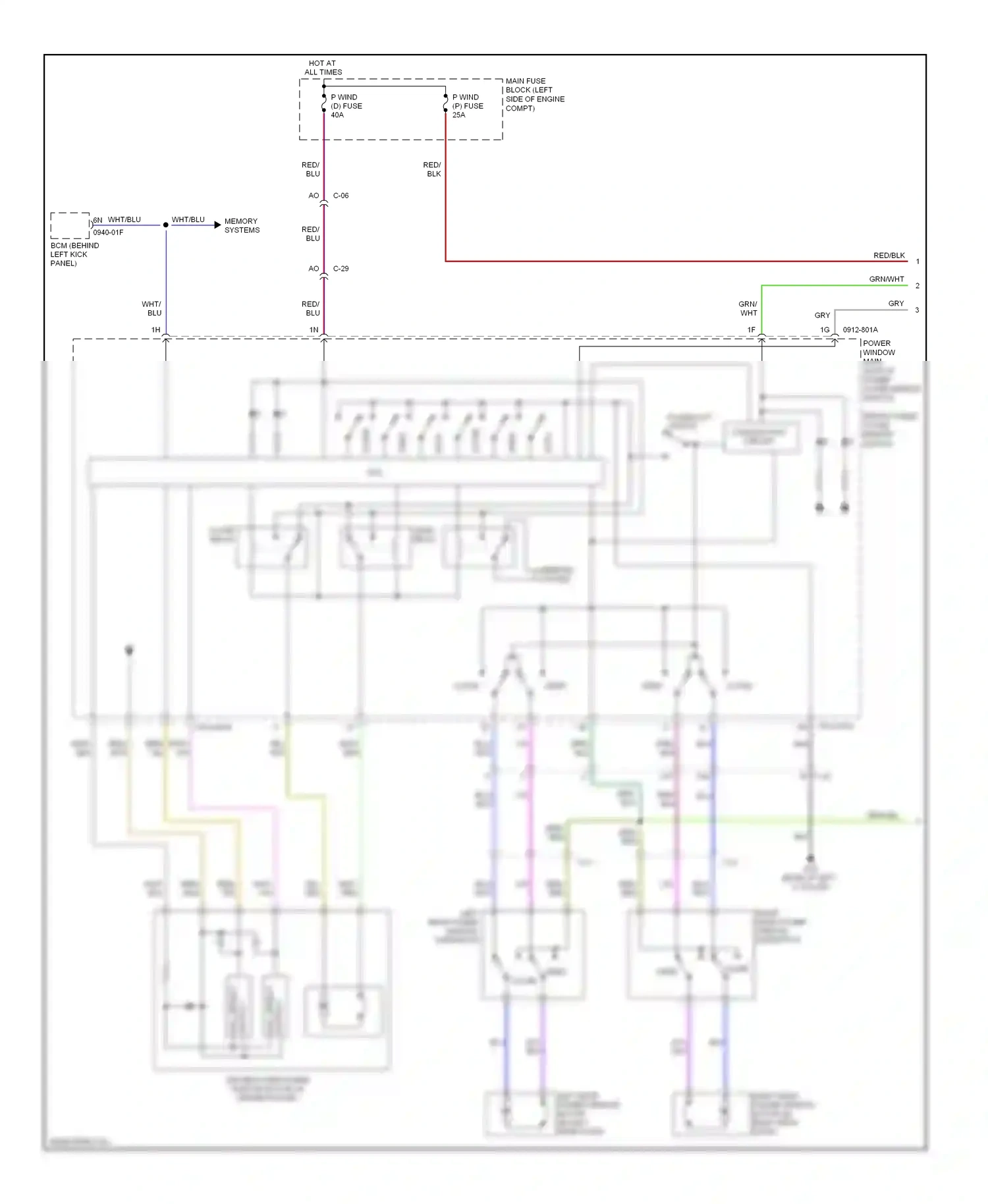 Mazda 6 GH facelift (2009-2013) (open) wiring diagram  (1 of 3)
