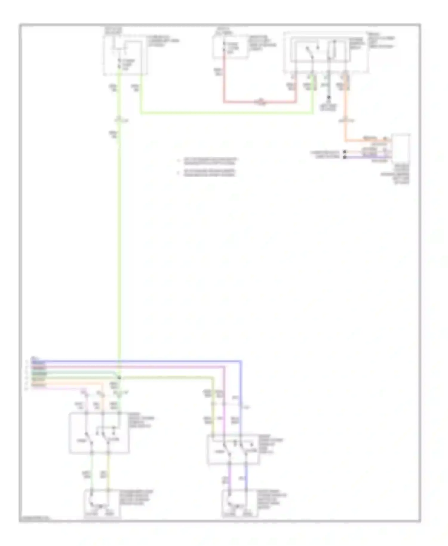 Wiring diagram right front power window sub switch for Mazda 6 GH facelift (2009-2013) (1 of 1)