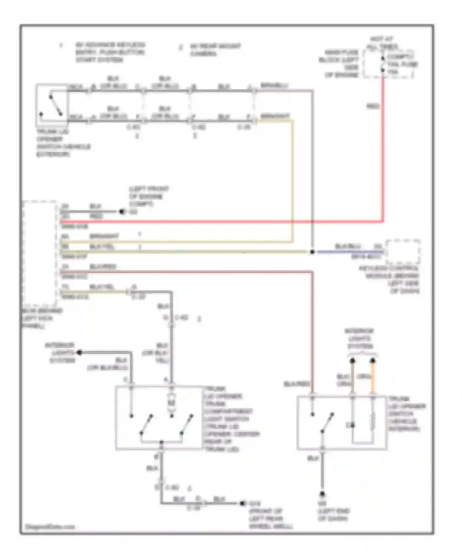 Wiring diagram w/ advance keyless entry, push button start system for Mazda 6 GH facelift (2009-2013) (2 of 2)