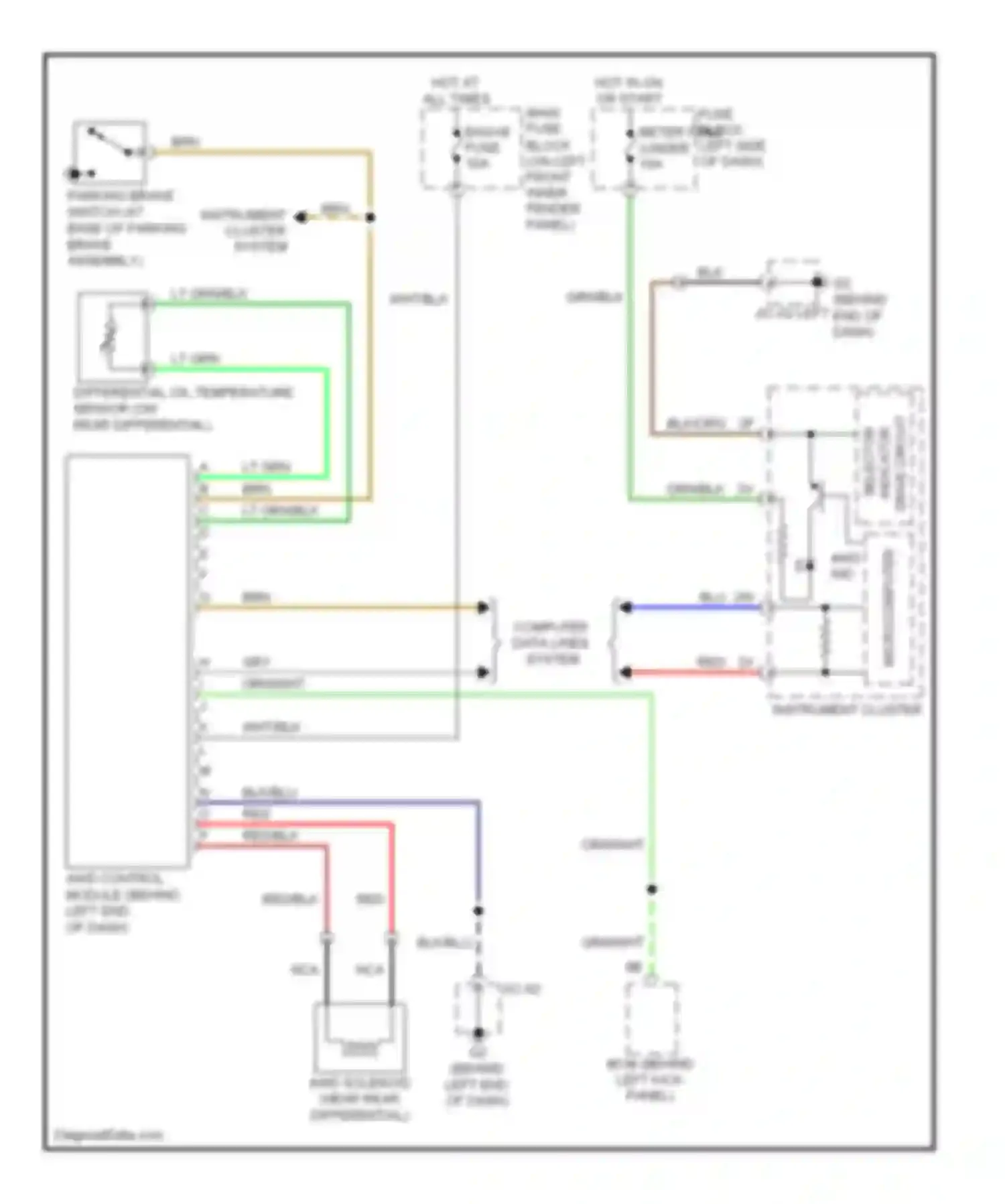 Wiring diagram blk/org for Mazda 6 GH (2007-2009) (33 of 36)