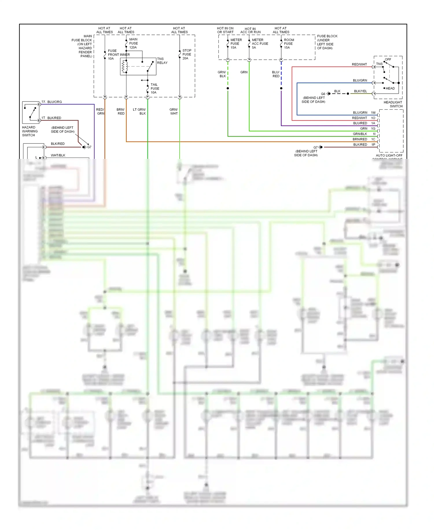 Mazda 6 GH (2007-2009) body control module (behind left kick panel) wiring diagram  (3 of 3)