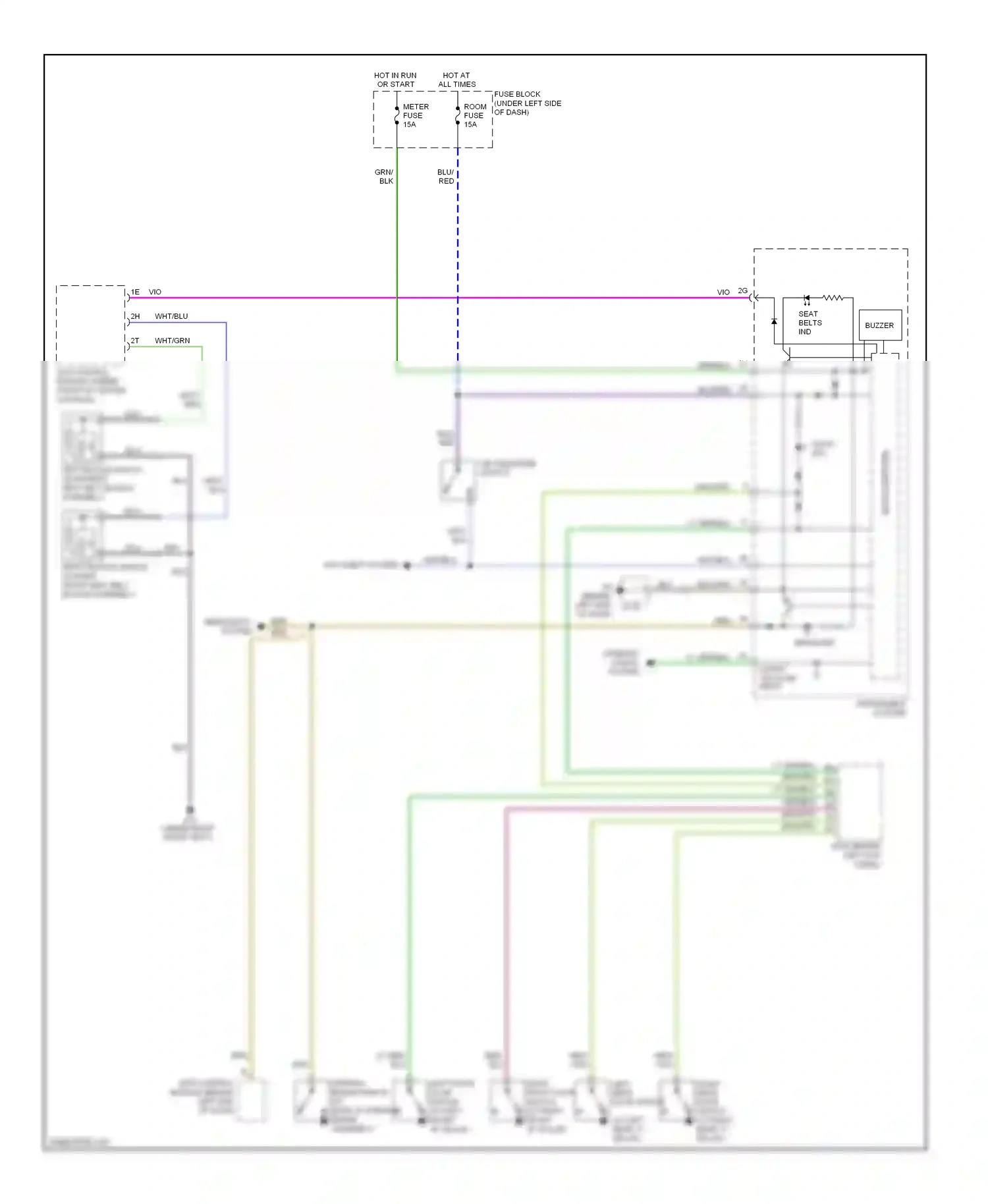 Mazda 6 GH (2007-2009) buzzer wiring diagram  (2 of 2)