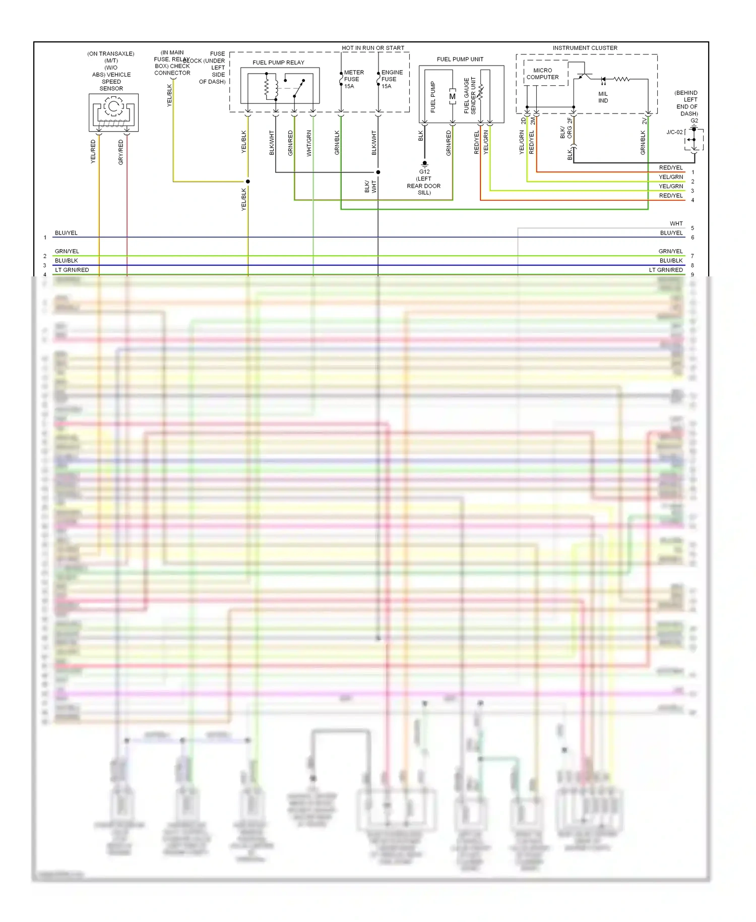 Mazda 6 GH (2007-2009) fuel pump relay wiring diagram  (3 of 3)
