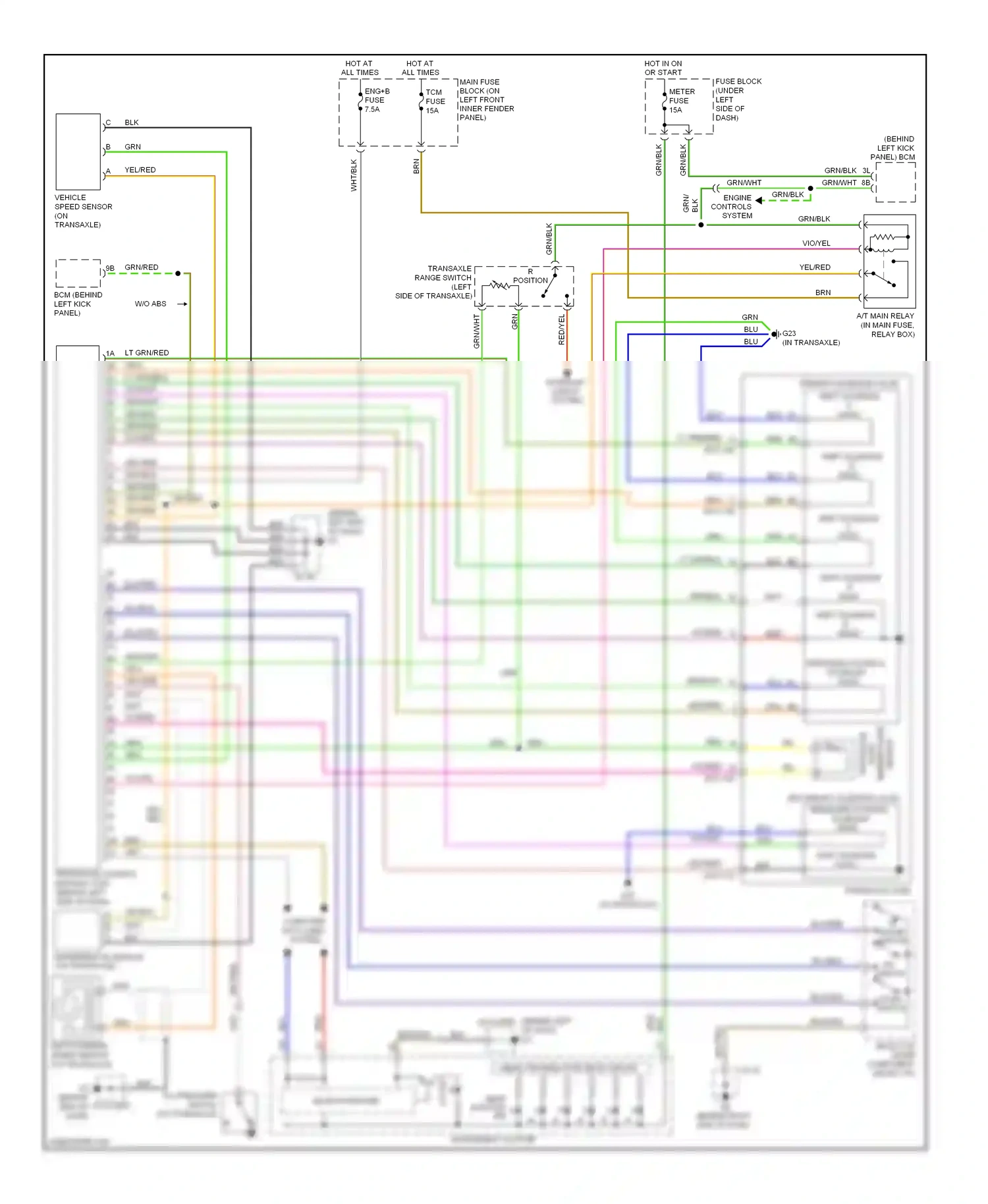 Mazda 6 GH (2007-2009) (in transaxle) wiring diagram  (1 of 1)