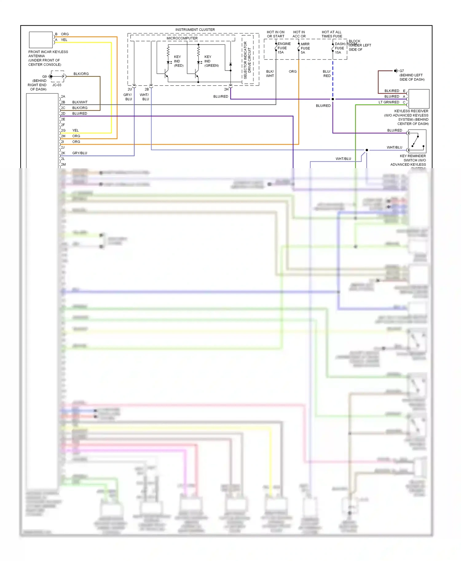 Mazda 6 GH (2007-2009) keyless control module (w/ advanced keyless system) (behind right end of dash) wiring diagram  (3 of 3)