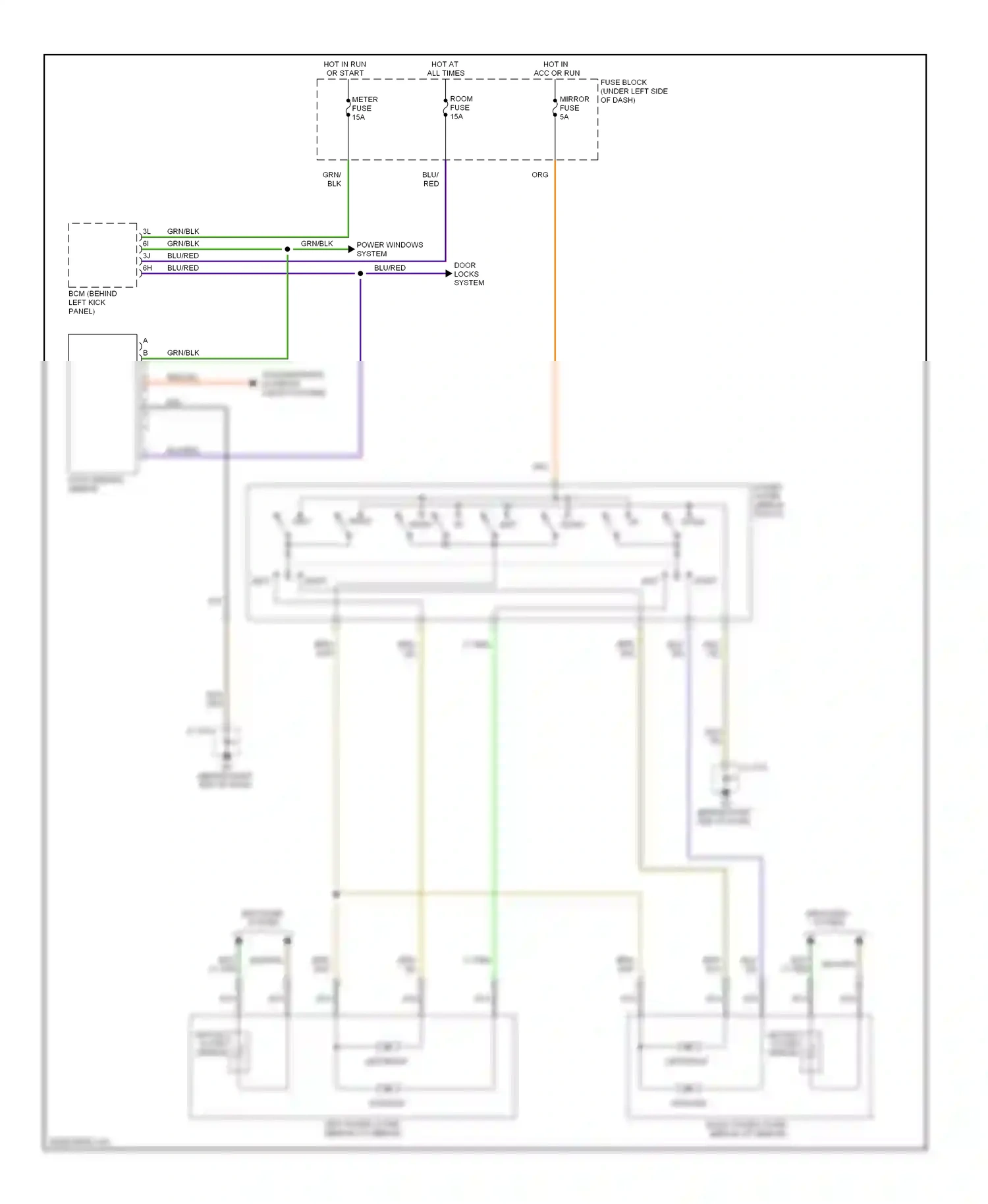 Mazda 6 GH (2007-2009) left wiring diagram  (1 of 1)