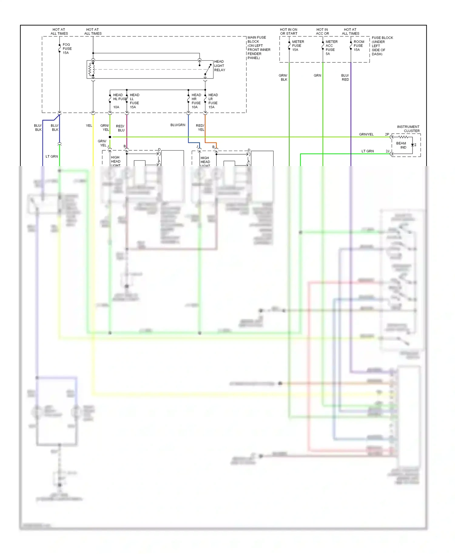 Mazda 6 GH (2007-2009) light wiring diagram  (2 of 2)