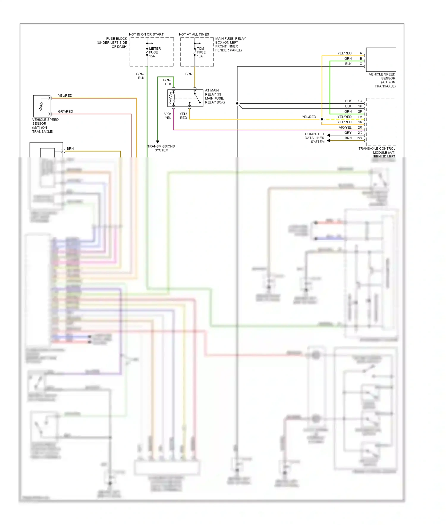 Mazda 6 GH (2007-2009) neutral switch (on transaxle) wiring diagram  (1 of 2)