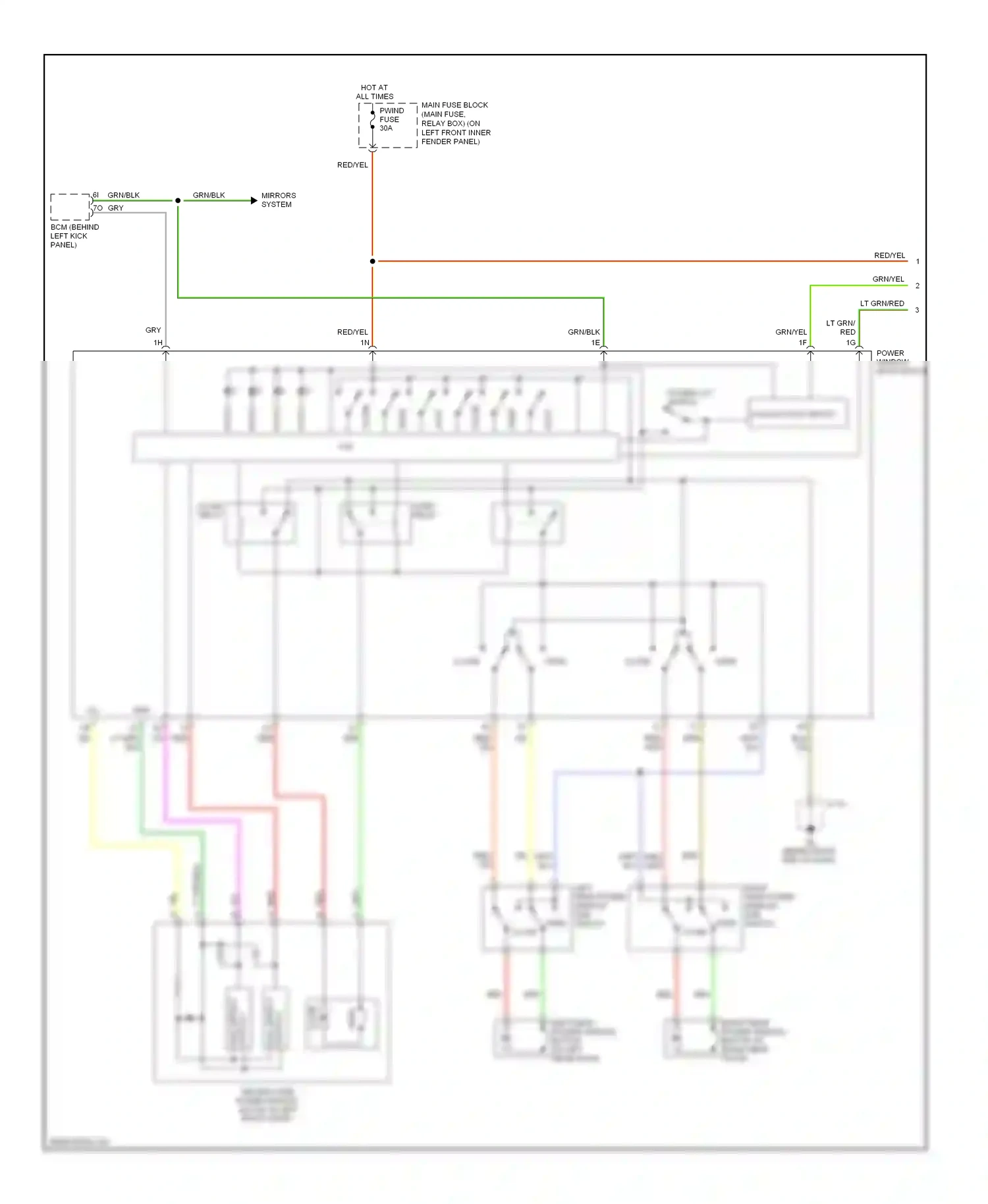 Mazda 6 GH (2007-2009) (open) wiring diagram  (1 of 2)