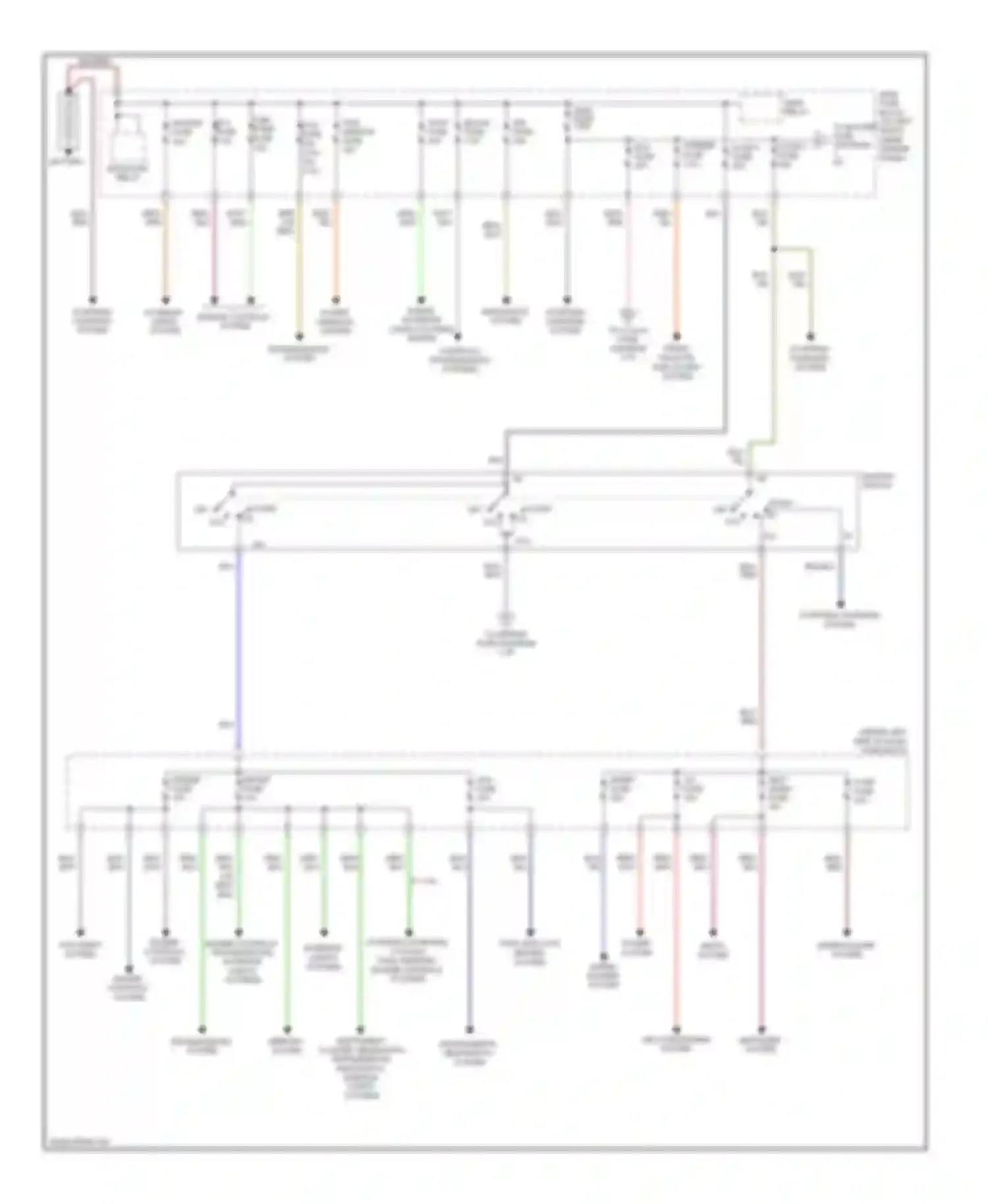 Wiring diagram starting/ charging, cooling fans, mirrors, engine controls systems for Mazda 6 GH (2007-2009) (1 of 1)