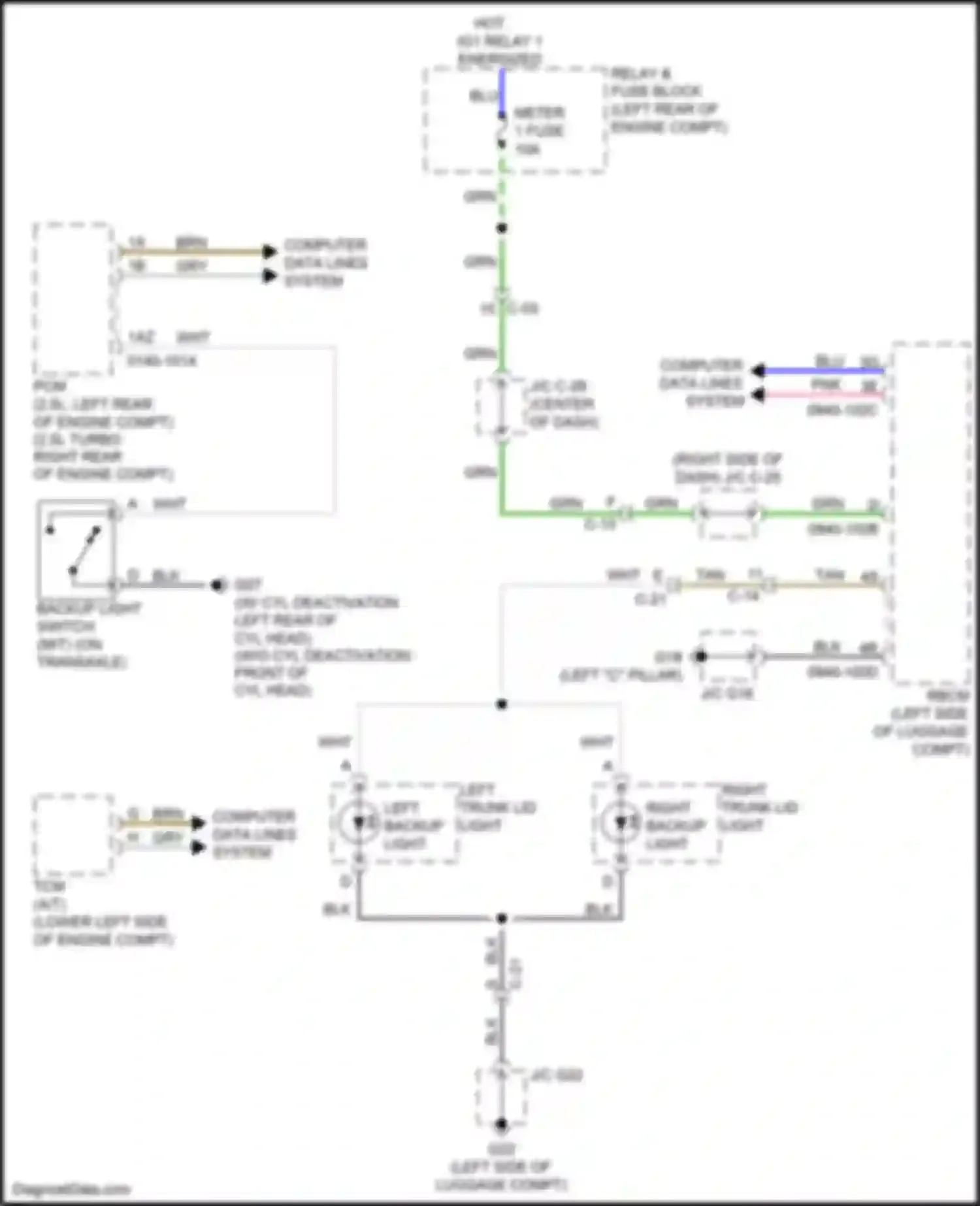 Wiring diagram left "c" pillar) for Mazda 6 GJ facelift 2 (2018-2024) (3 of 14)