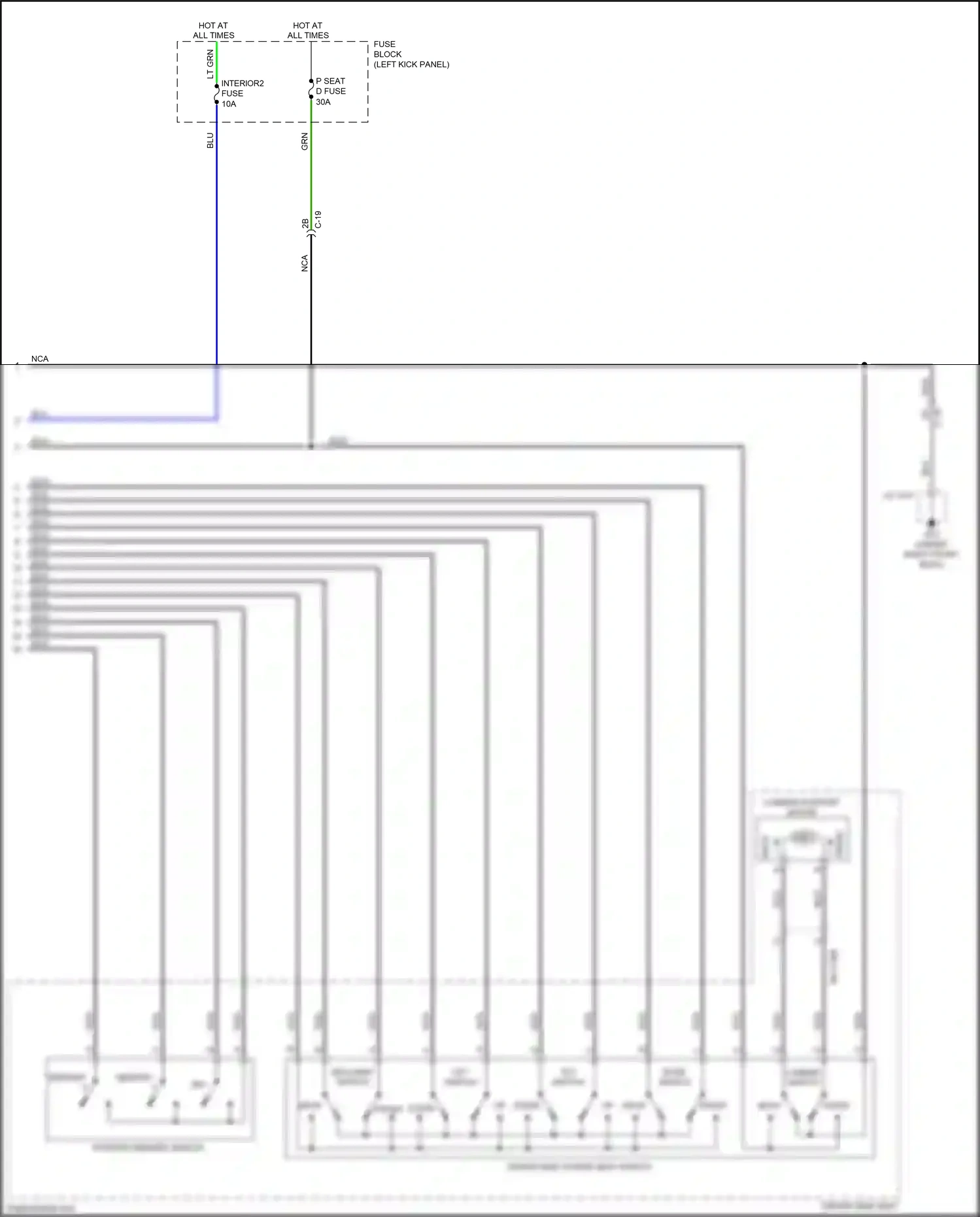 Mazda 6 GJ facelift 2 (2018-2024) lumbar switch wiring diagram  (1 of 1)