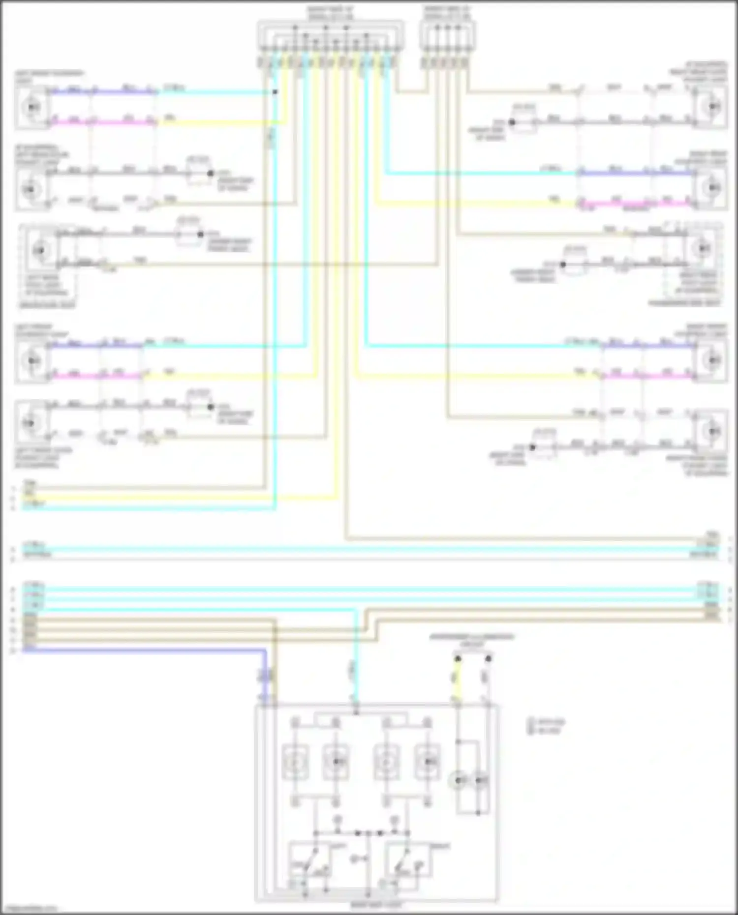 Wiring diagram rear map light for Mazda 6 GJ facelift 2 (2018-2024) (1 of 2)
