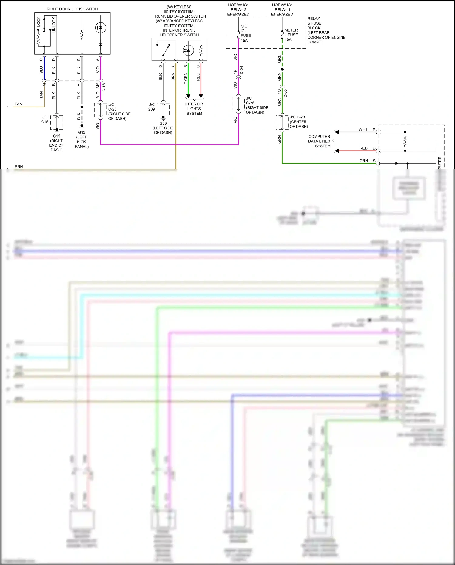 Mazda 6 GJ facelift 2 (2018-2024) tan wiring diagram  (38 of 58)