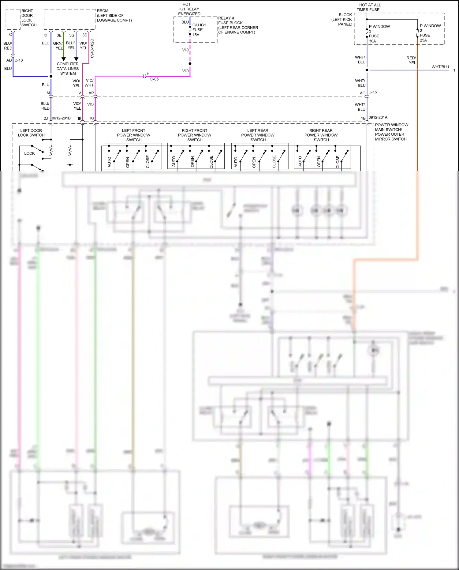 Mazda 6 GJ facelift (2015-2018) blu wiring diagram  (38 of 79)