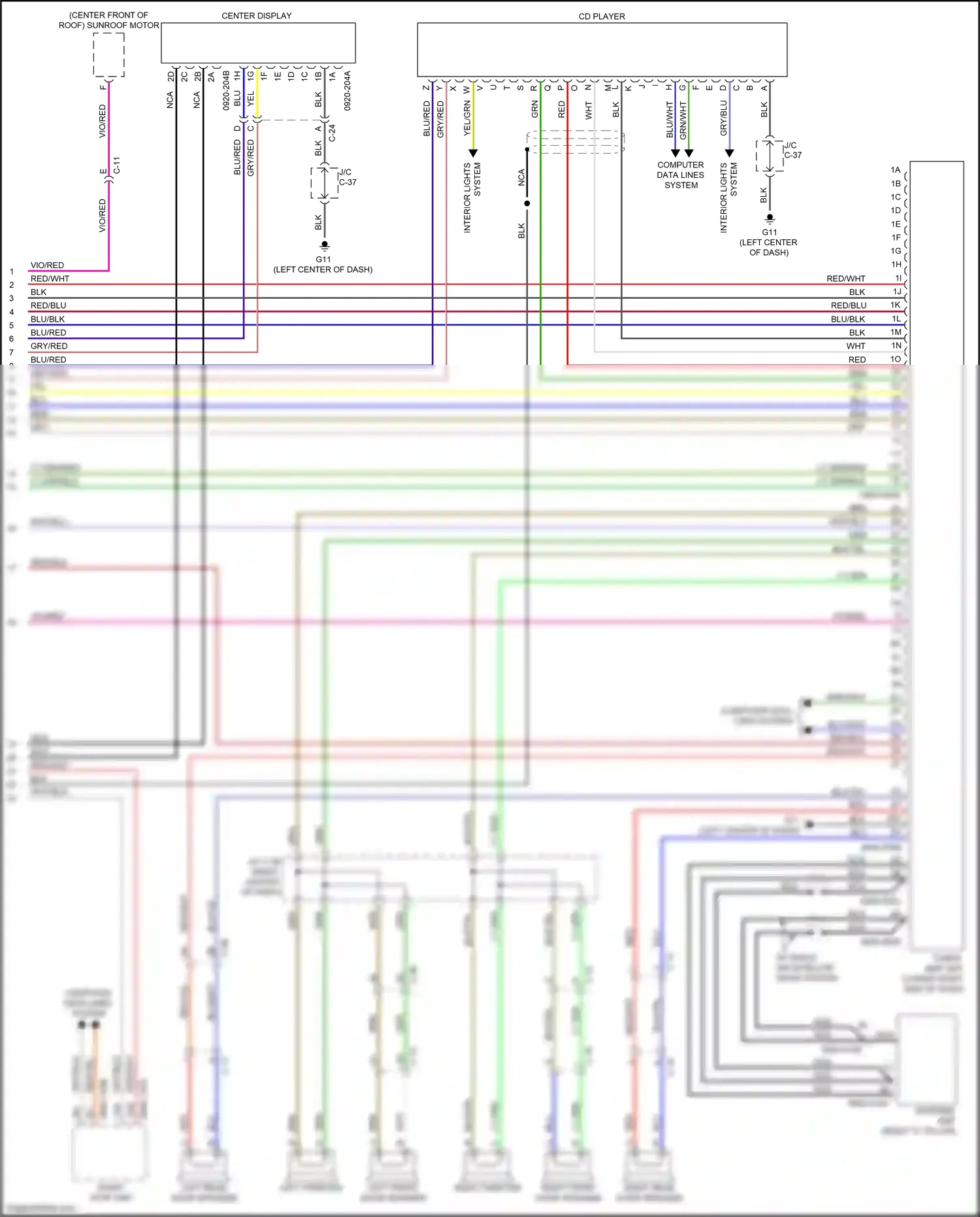 Mazda 6 GJ facelift (2015-2018) blu/yel wiring diagram  (9 of 33)