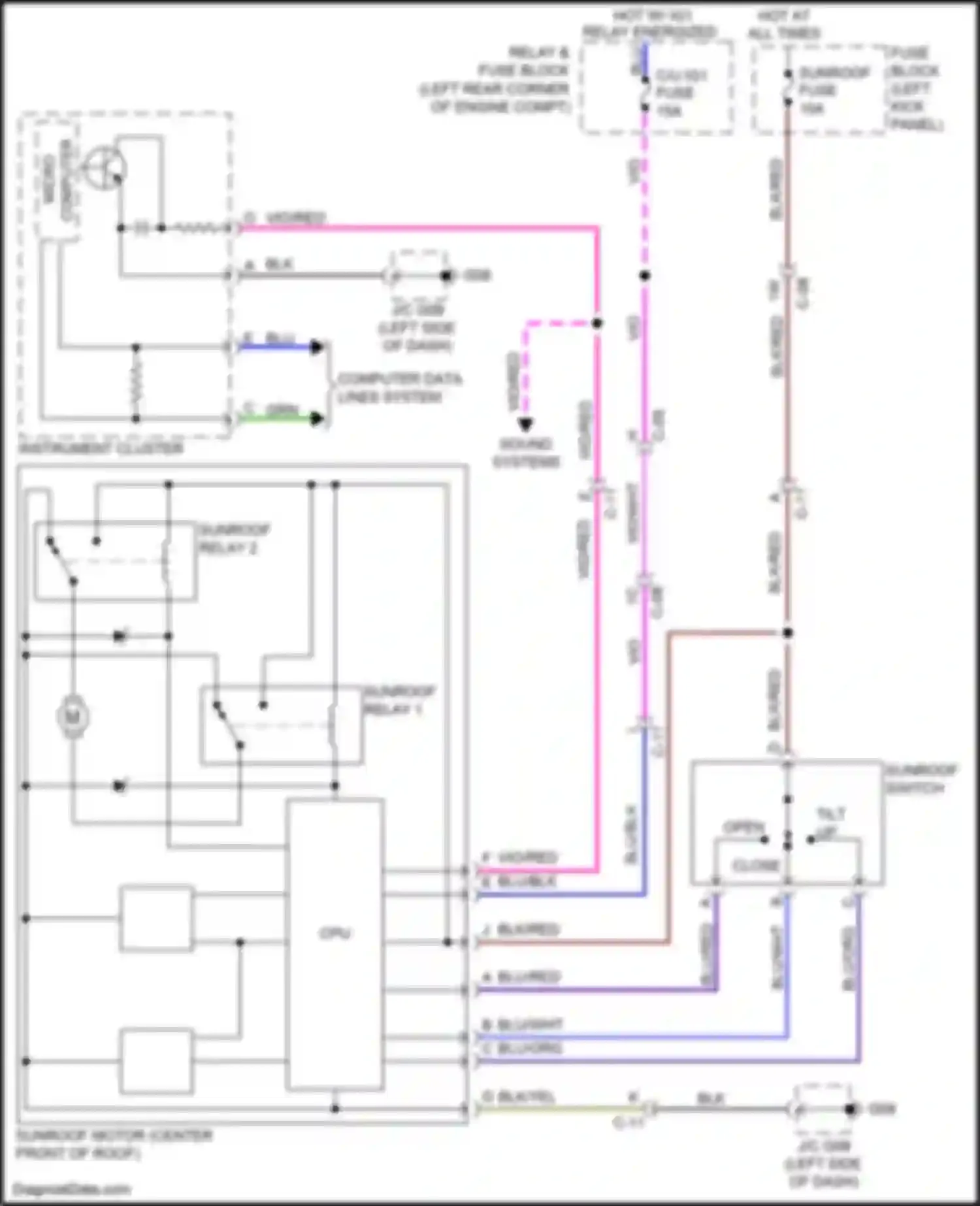 Wiring diagram fuse block for Mazda 6 GJ facelift (2015-2018) (6 of 20)
