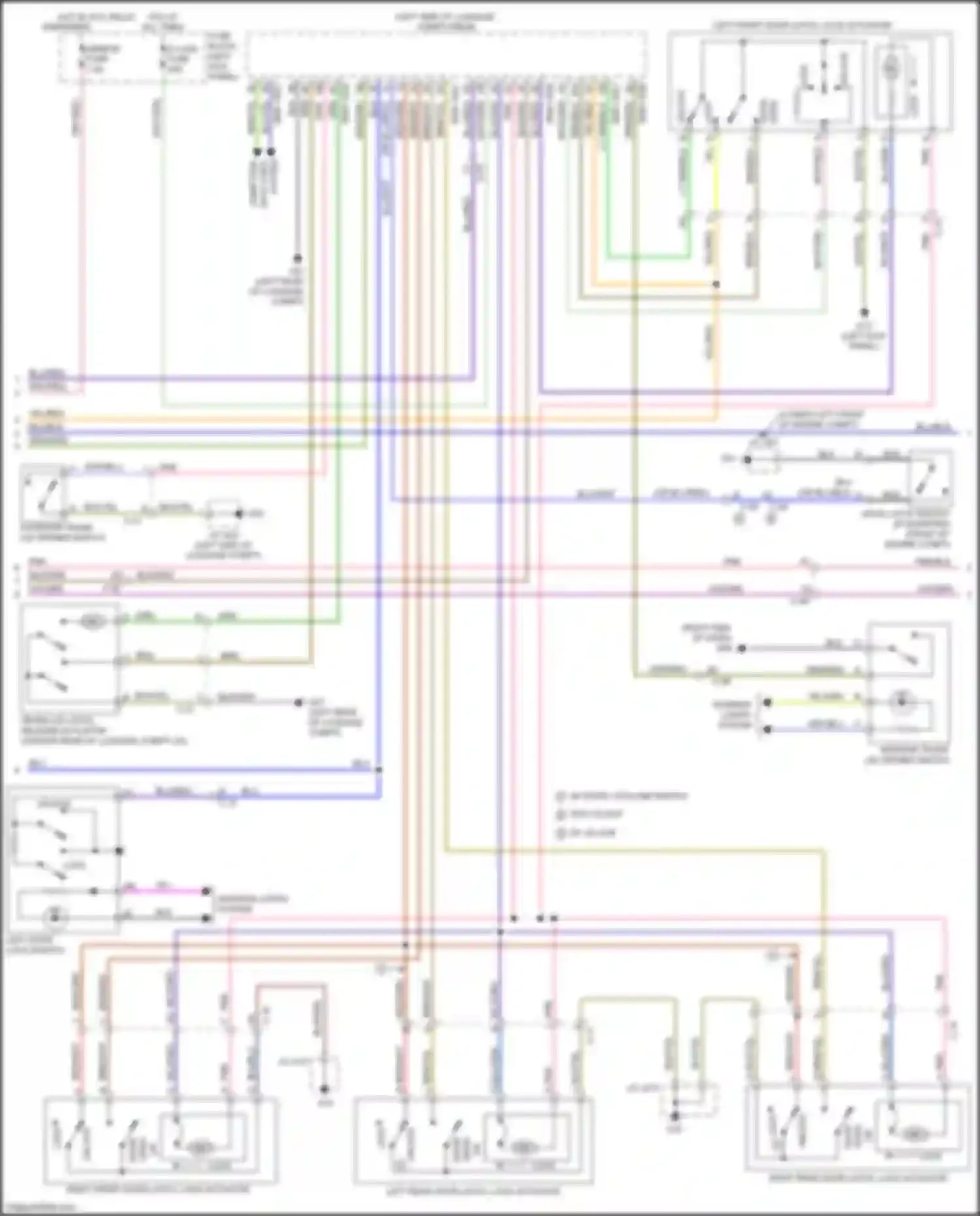 Wiring diagram left front door latch, lock actuator for Mazda 6 GJ facelift (2015-2018) (1 of 5)
