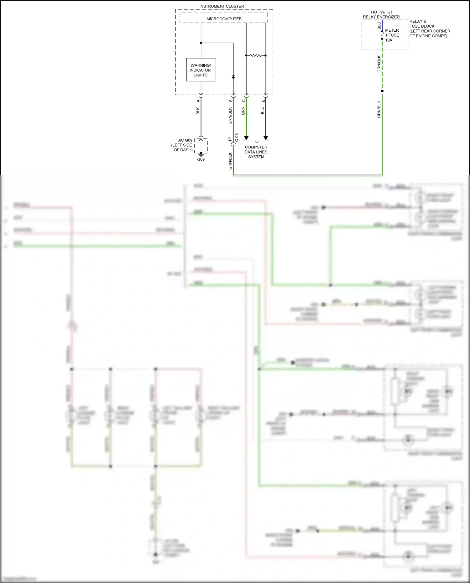Mazda 6 GJ facelift (2015-2018) left parking light wiring diagram  (1 of 1)