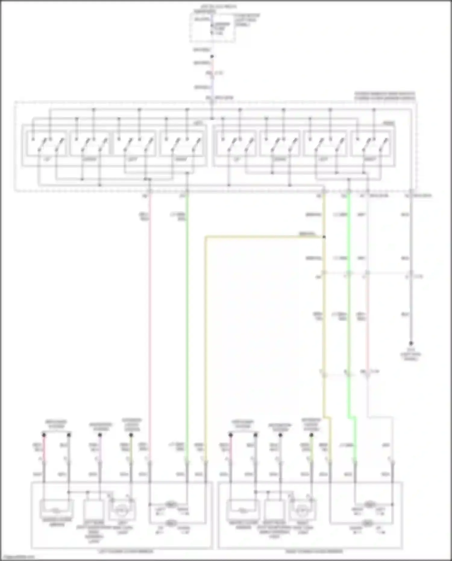 Wiring diagram left power outer mirror for Mazda 6 GJ facelift (2015-2018) (5 of 5)
