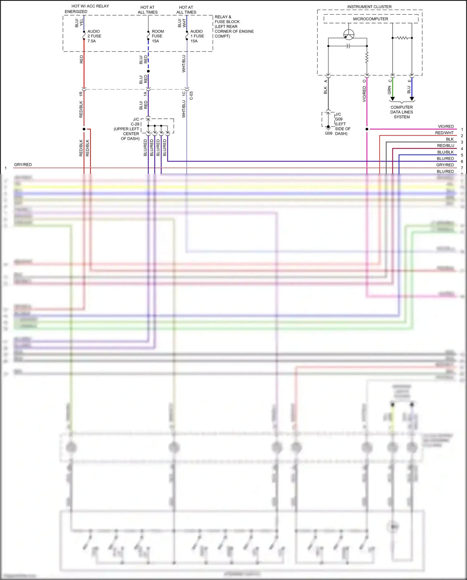 Mazda 6 GJ facelift (2015-2018) microcomputer wiring diagram  (8 of 23)