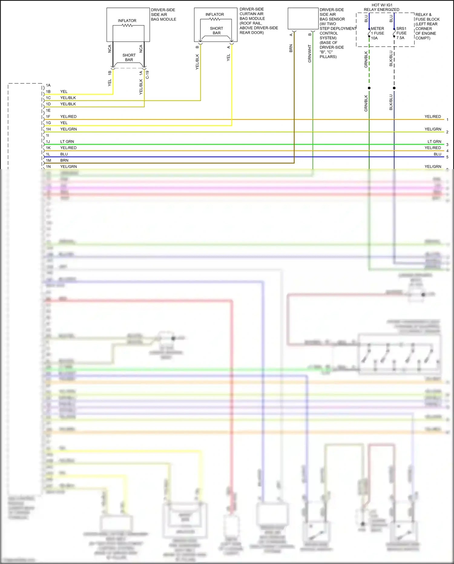 Mazda 6 GJ facelift (2015-2018) passenger side buckle switch wiring diagram  (1 of 1)