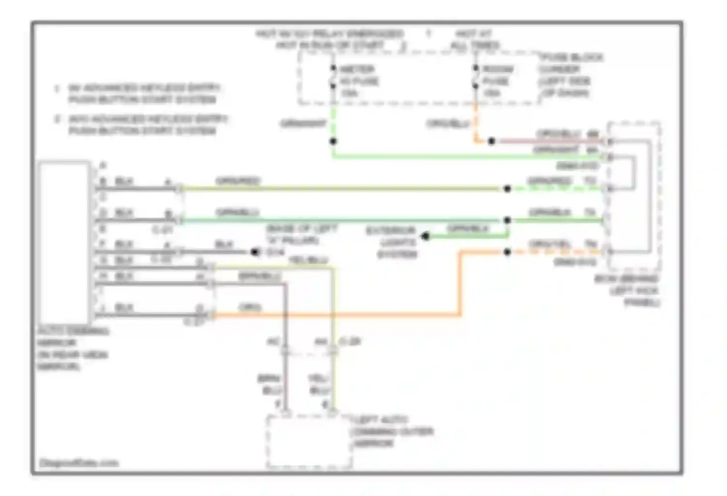 6 Mazda GJ (2012-2015): Auto dimming mirror circuit, with auto dimming outer mirror