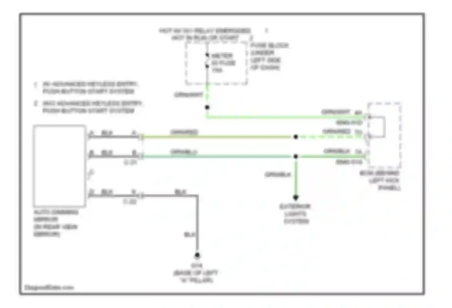 6 Mazda GJ (2012-2015): Auto dimming mirror circuit, without auto dimming outer mirror