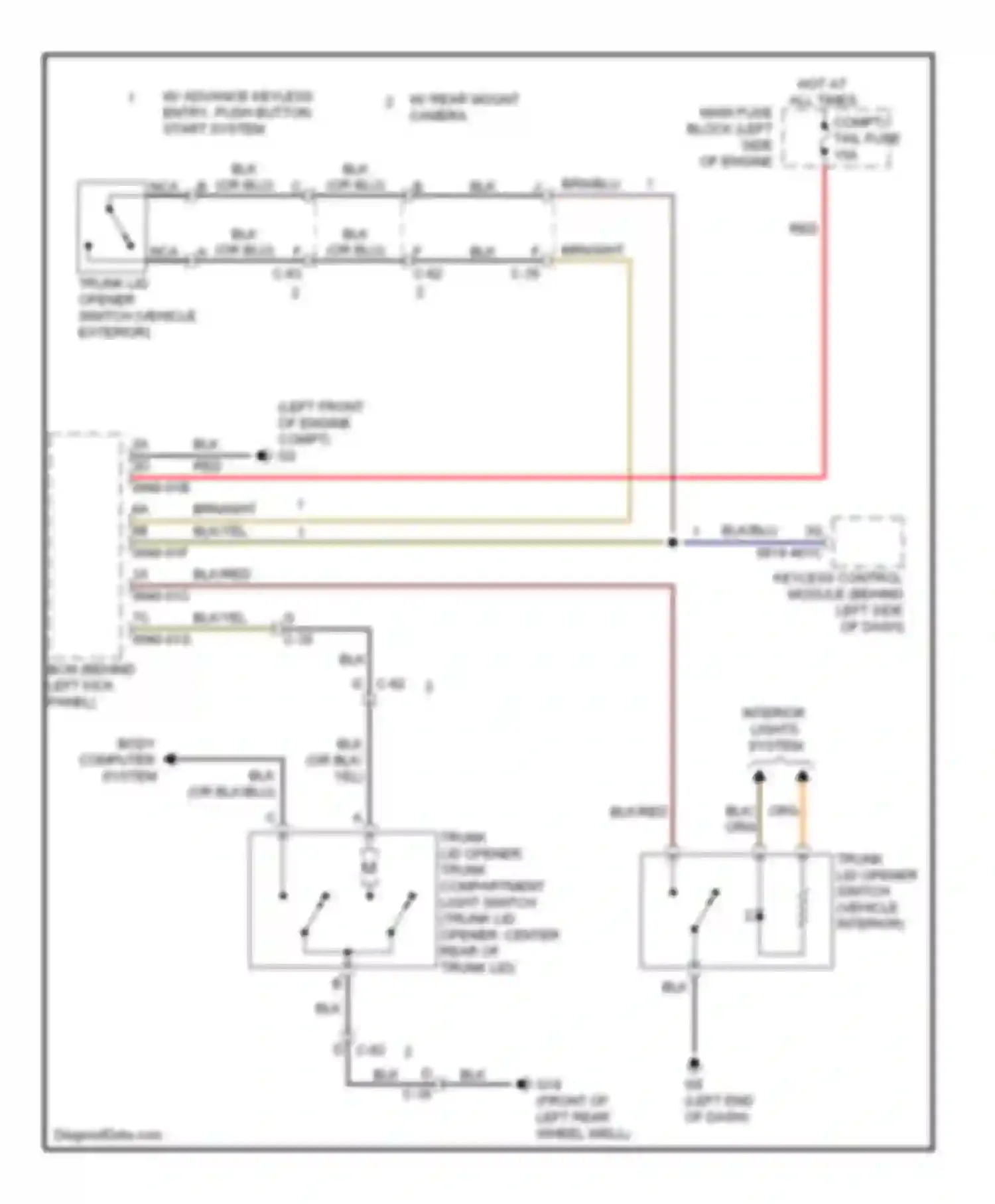 6 Mazda GJ (2012-2015): Trunk release circuit