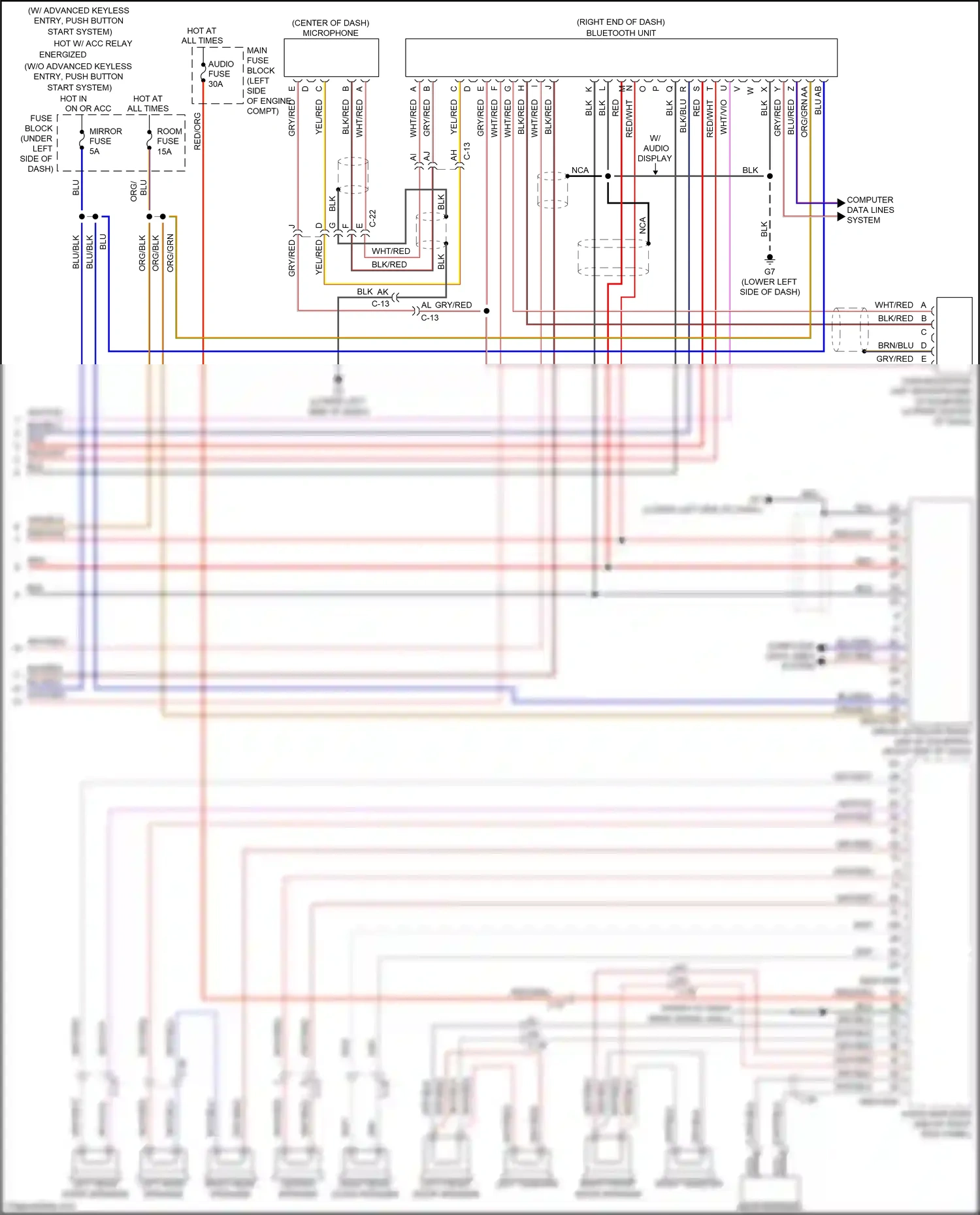 Mazda 6 GJ (2012-2015) audio fuse wiring diagram  (1 of 4)