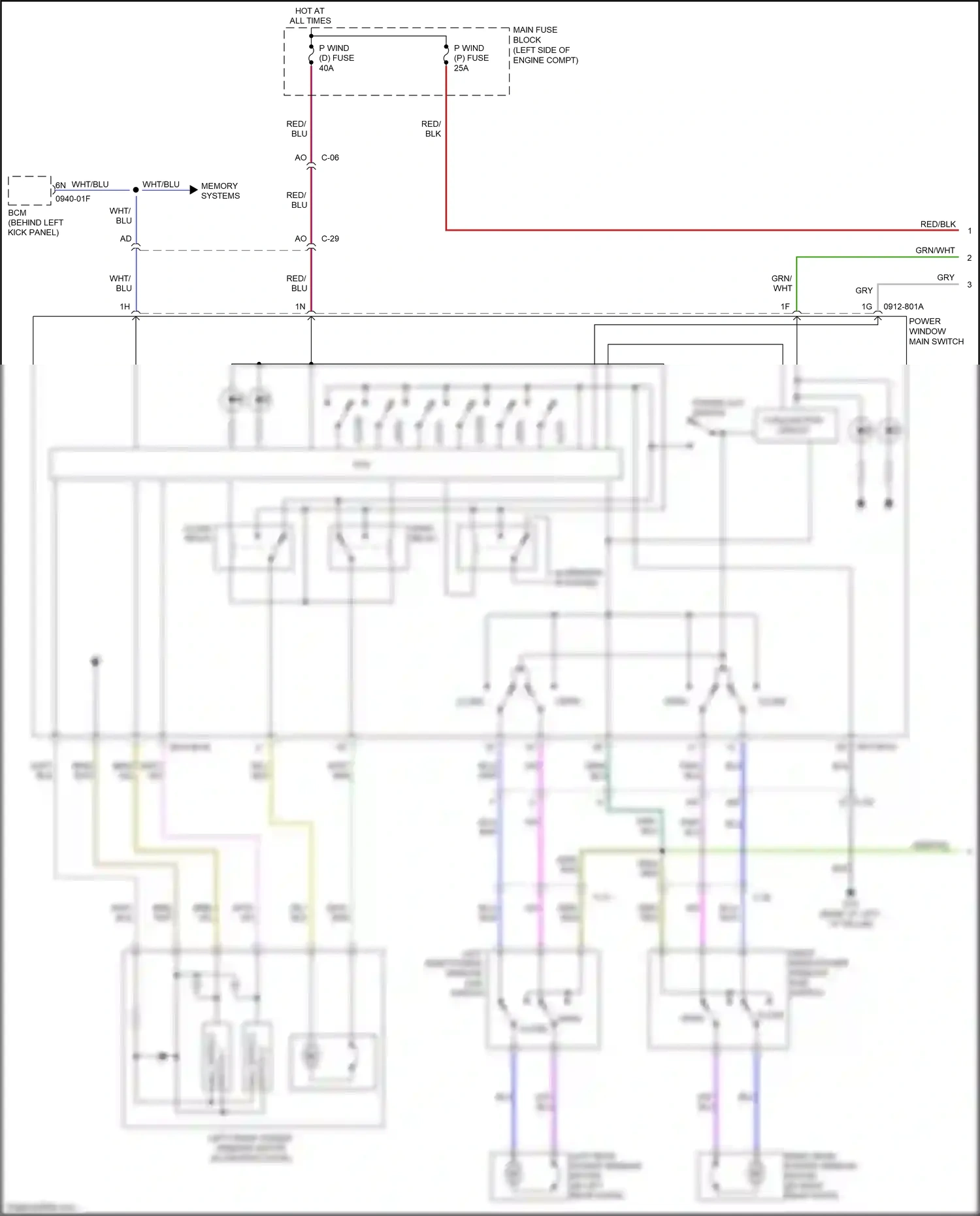 Mazda 6 GJ (2012-2015) (behind left kick panel) wiring diagram  (5 of 7)