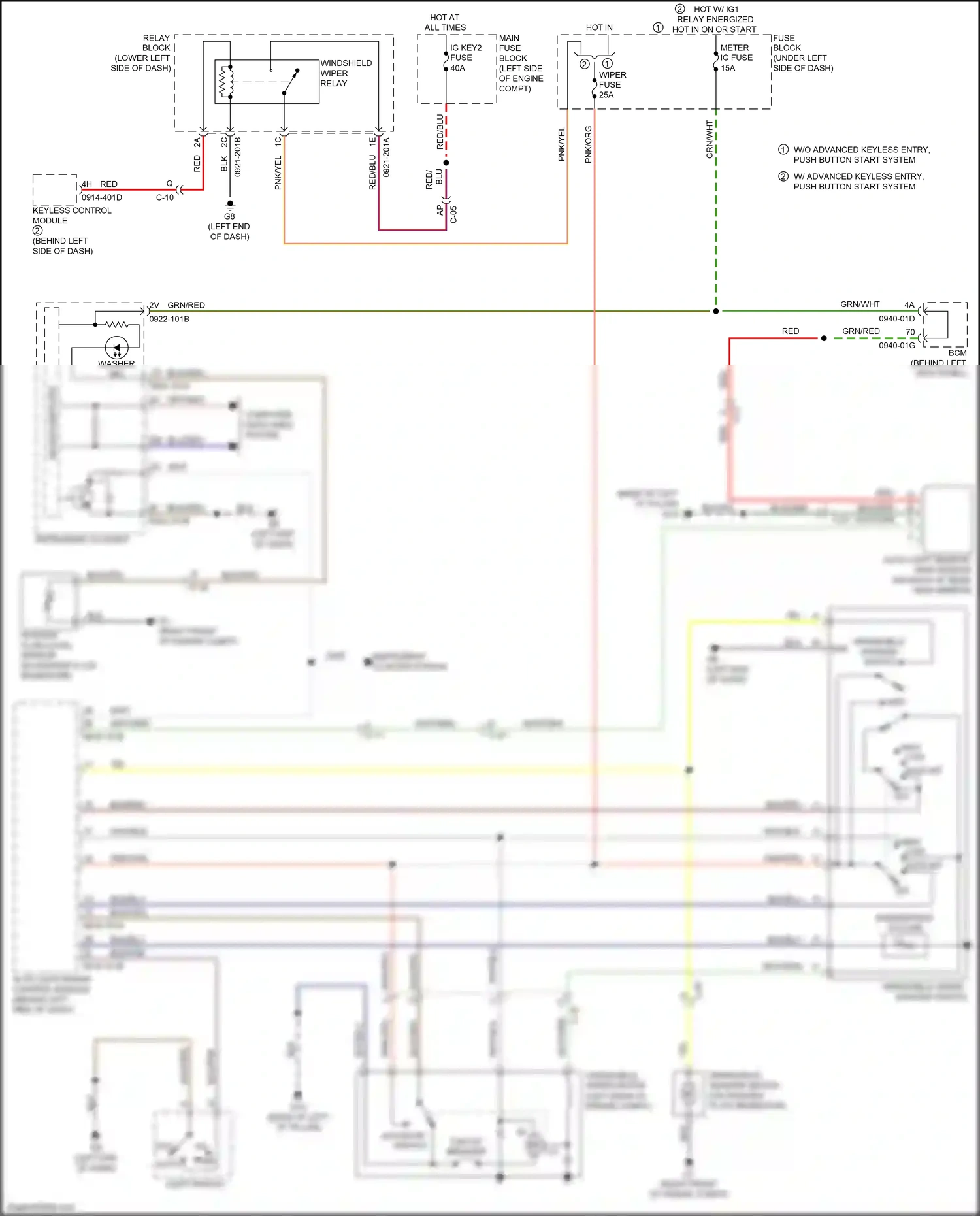 Mazda 6 GJ (2012-2015) (behind left kick panel) wiring diagram  (7 of 7)